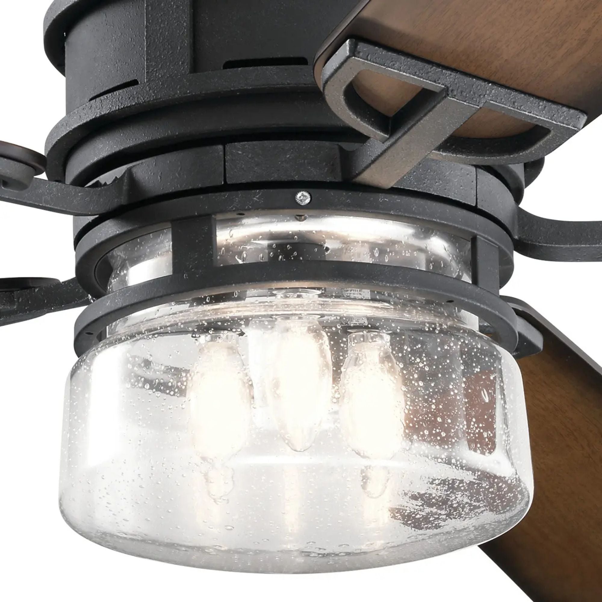 Lyndon Patio 60" Black LED Outdoor Ceiling Fan with Wall Control