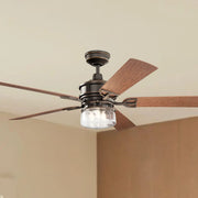 Lyndon Patio 60" Olde Bronze LED Outdoor Ceiling Fan with Wall Control