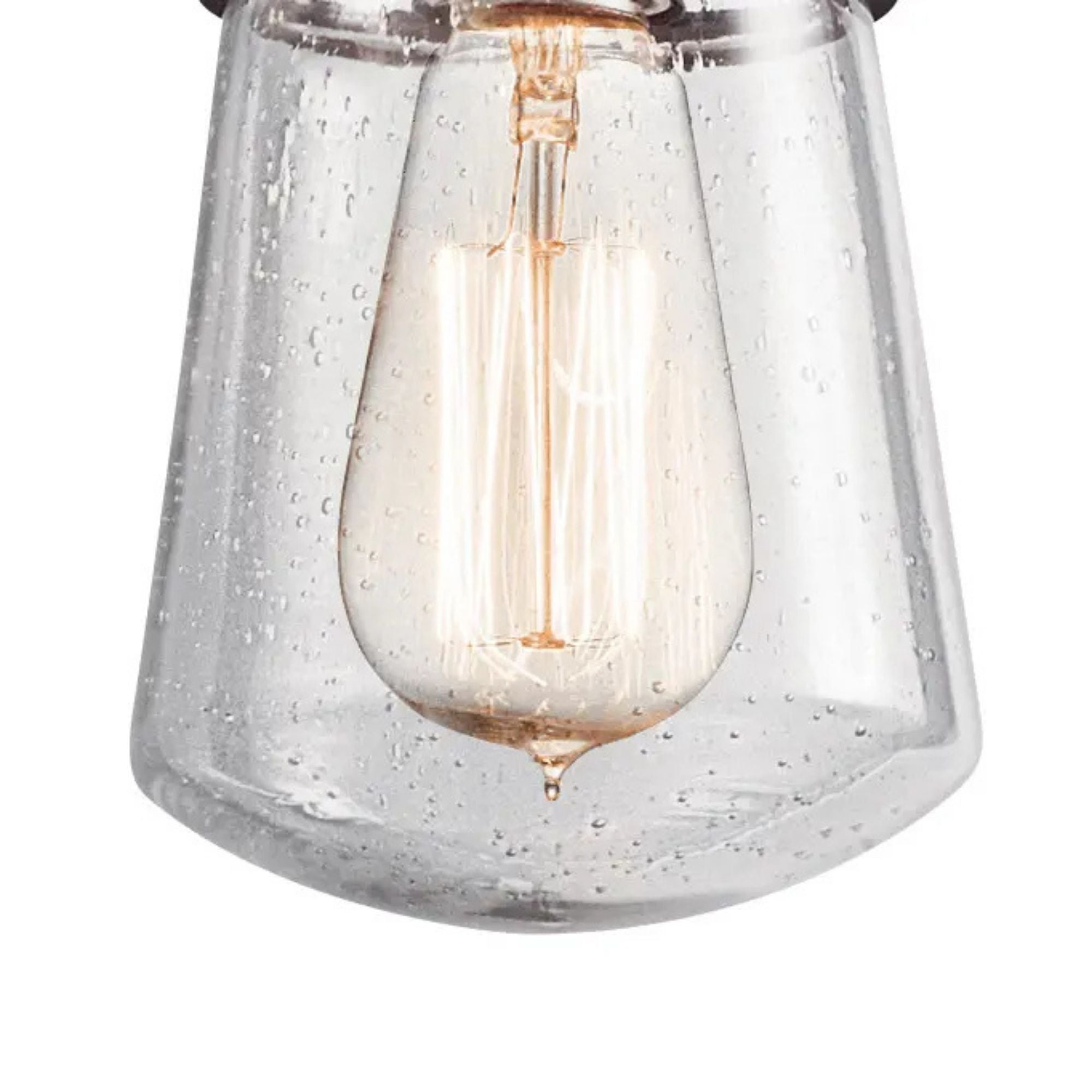 Kichler Lyndon 9.5 in. Outdoor Hanging Light, Architectural Bronze with Clear Seeded Glass