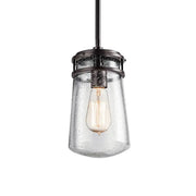 Kichler Lyndon 11.75 in. Outdoor Hanging Light, Architectural Bronze with Clear Seeded Glass
