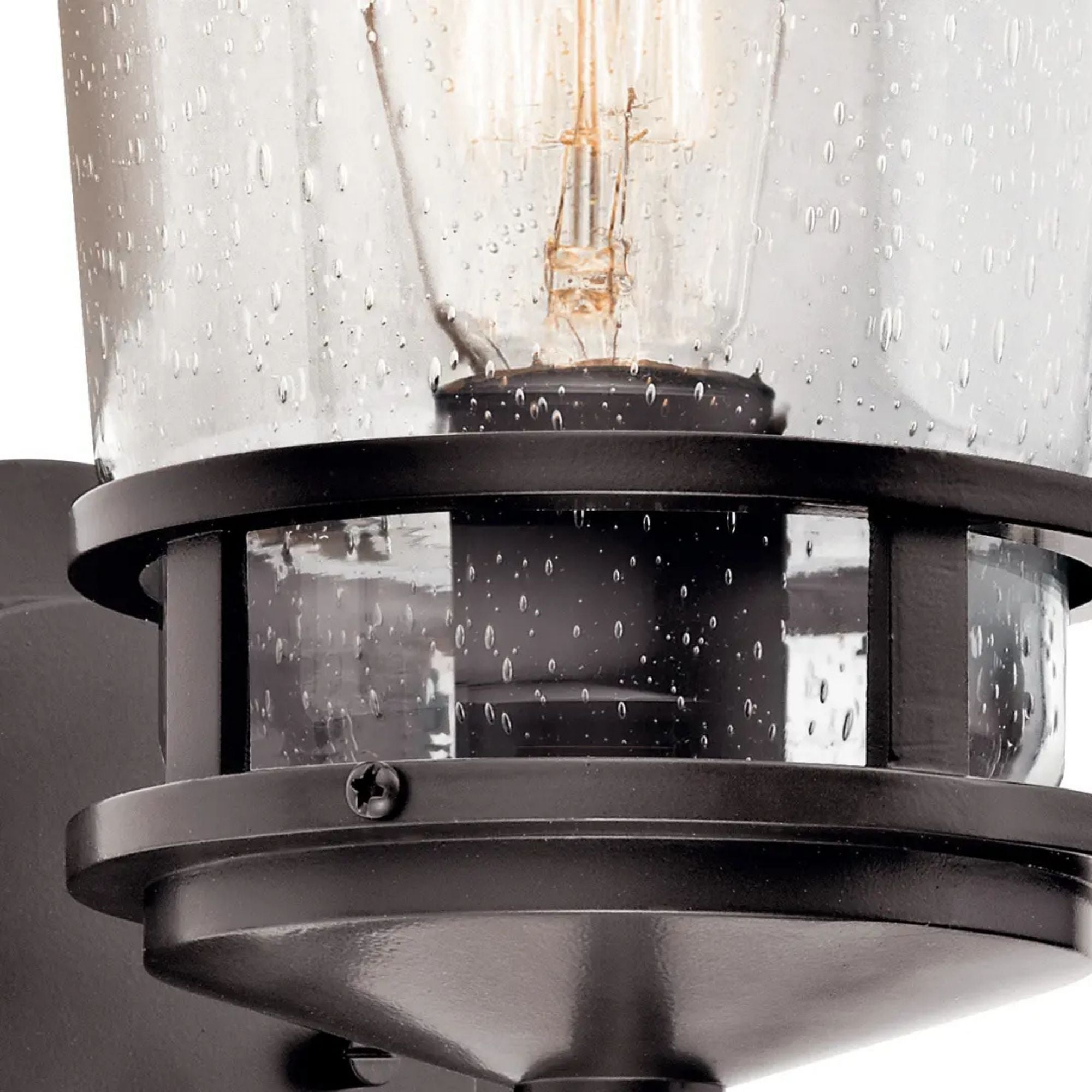 Kichler Lyndon 15 in. Outdoor Sconce, Architectural Bronze with Clear Seeded Glass
