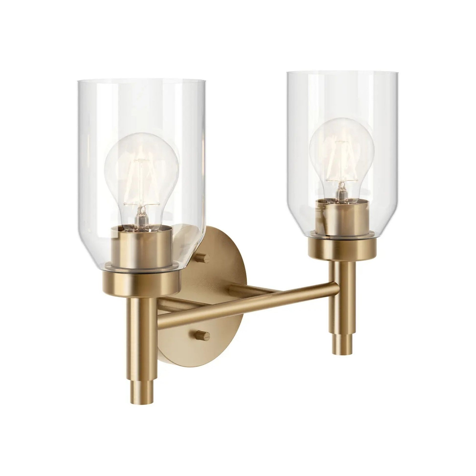 Kichler Lighting - Madden 14" 2-Light Vanity Light, Champagne Bronze Finish | Bees Lighting
