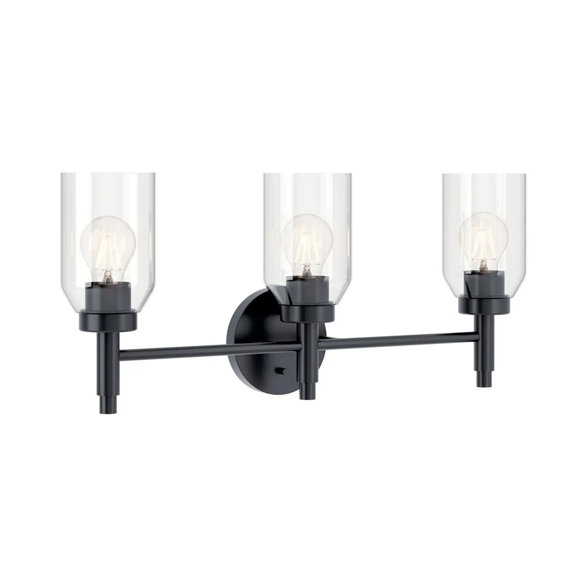 Madden 24" 3-Light Vanity Light, Black Finish