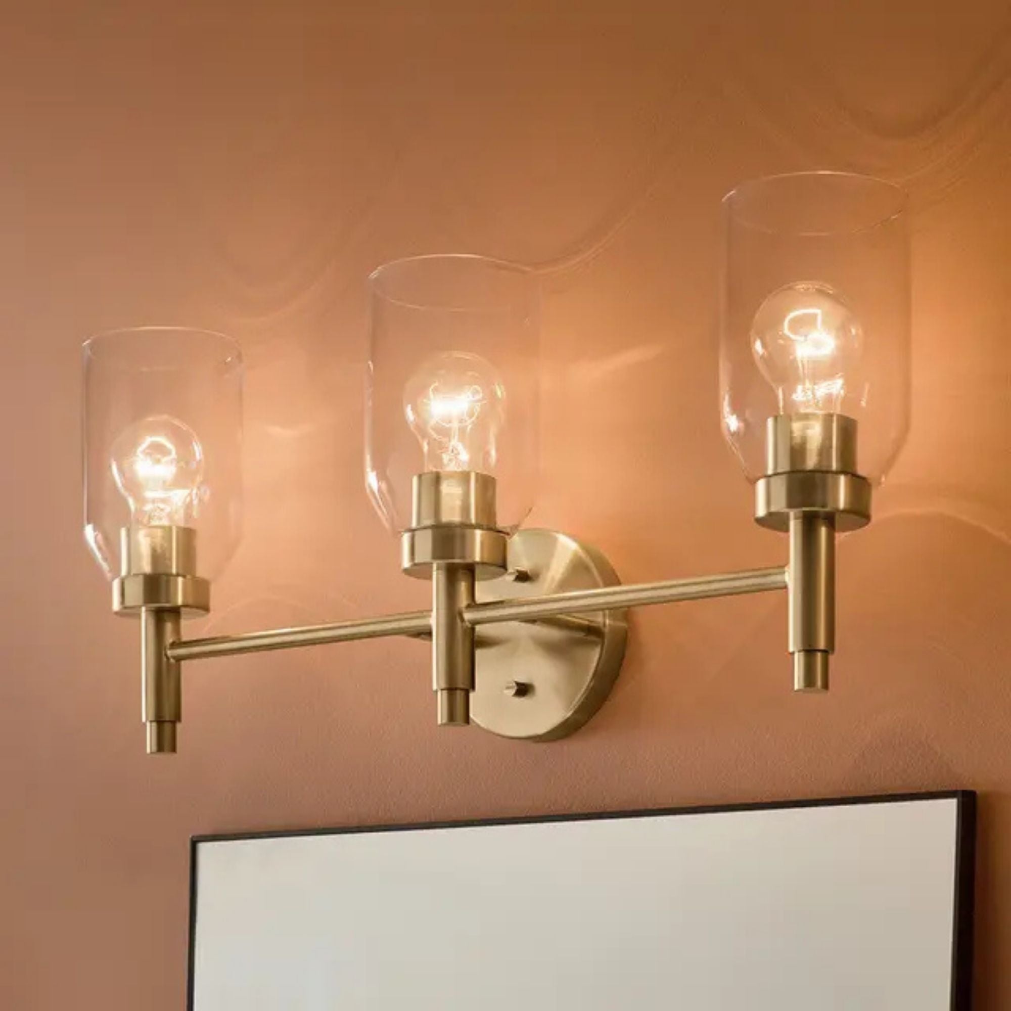 Madden 24" 3-Light Vanity Light, Champagne Bronze Finish