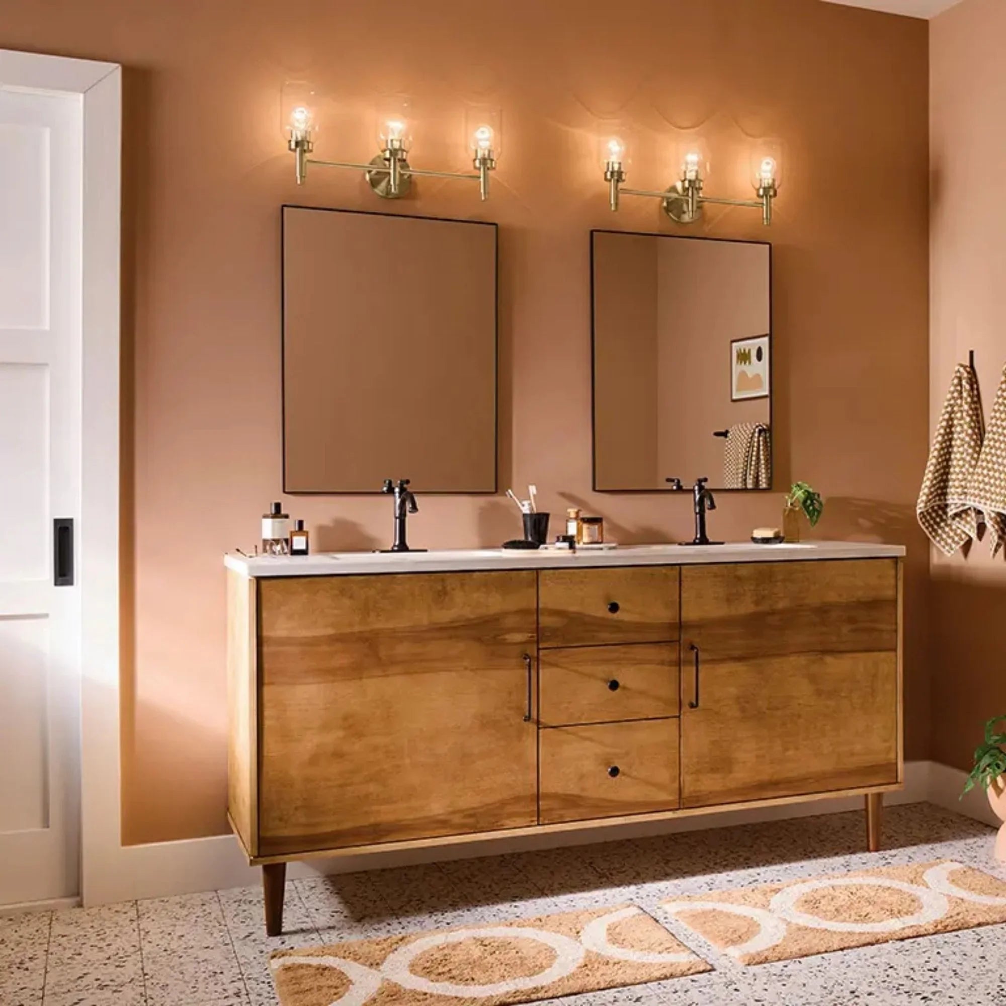 Kichler Lighting - Madden 24" 3-Light Vanity Light, Champagne Bronze Finish | Bees Lighting