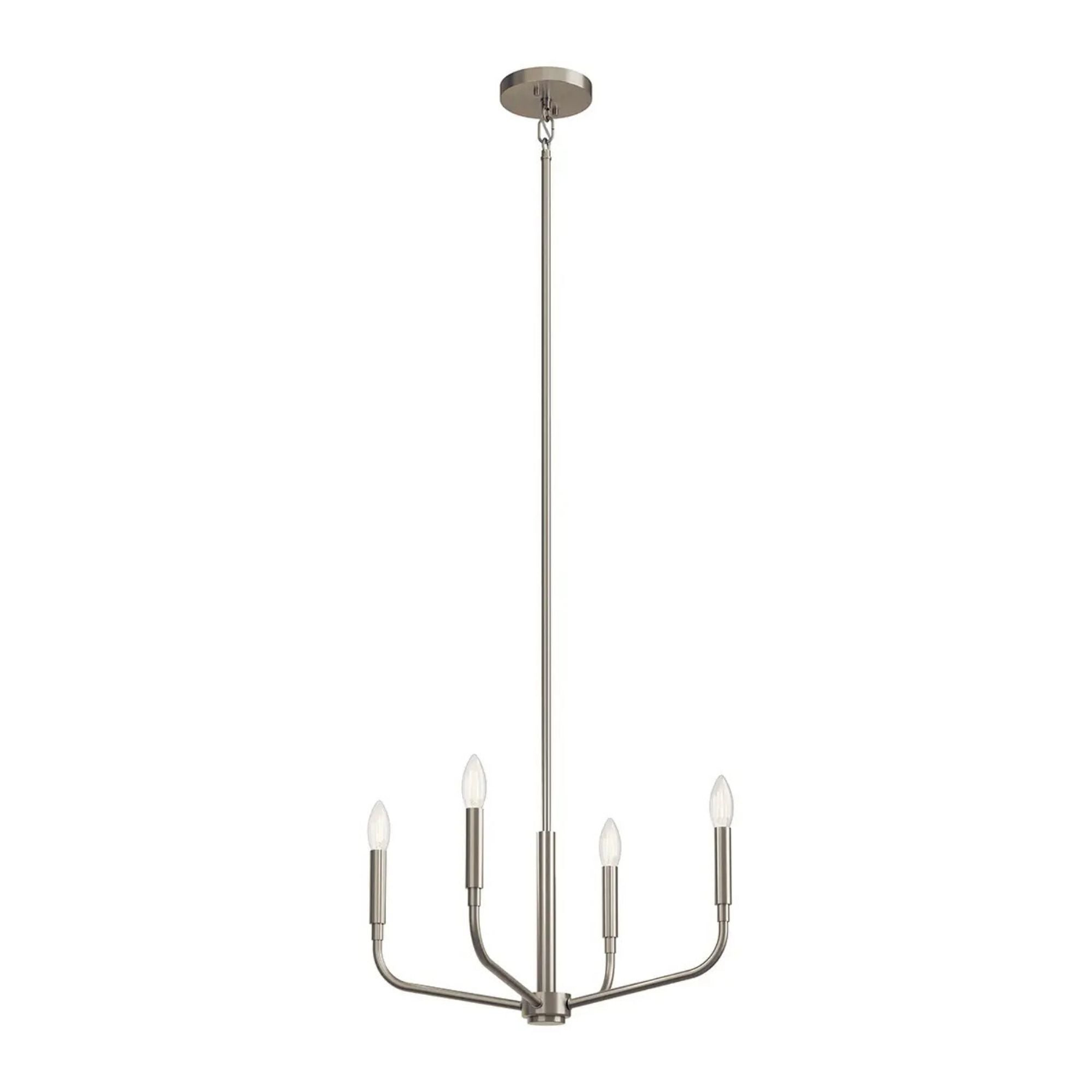 Madden 20" 4-Light Chandelier, Mount Brushed Nickel Finish