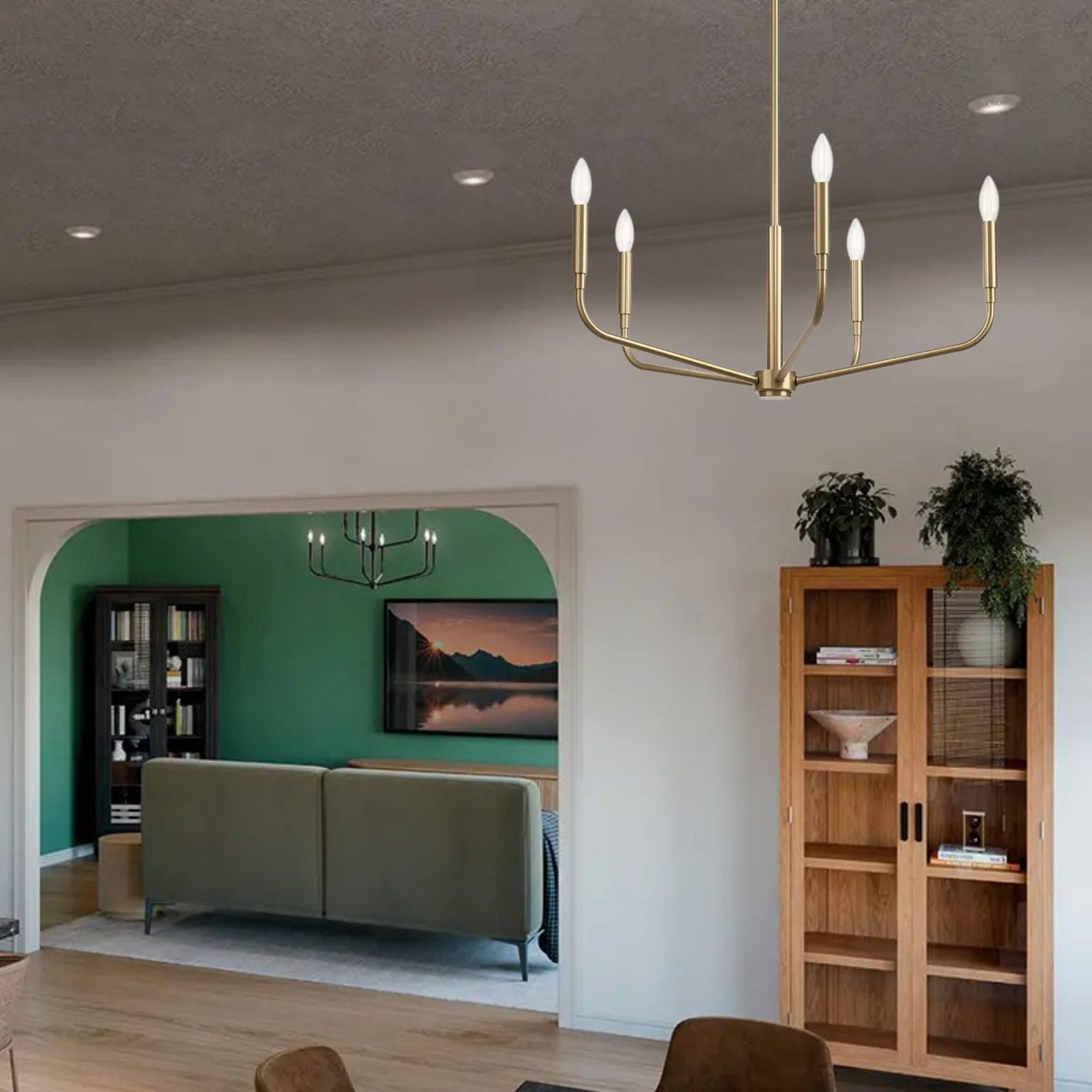 Kichler Lighting - Madden 26" 5-Light Chandelier, Champagne Bronze Finish | Bees Lighting