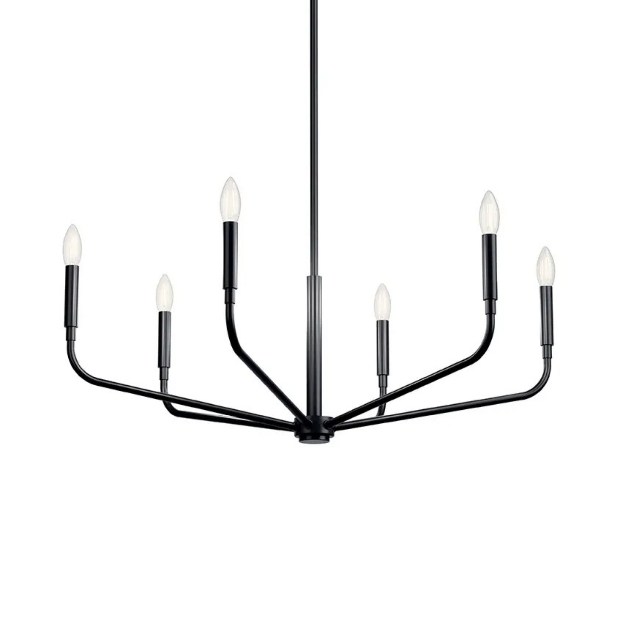 Madden 32" 6-Light Chandelier, Black Finish