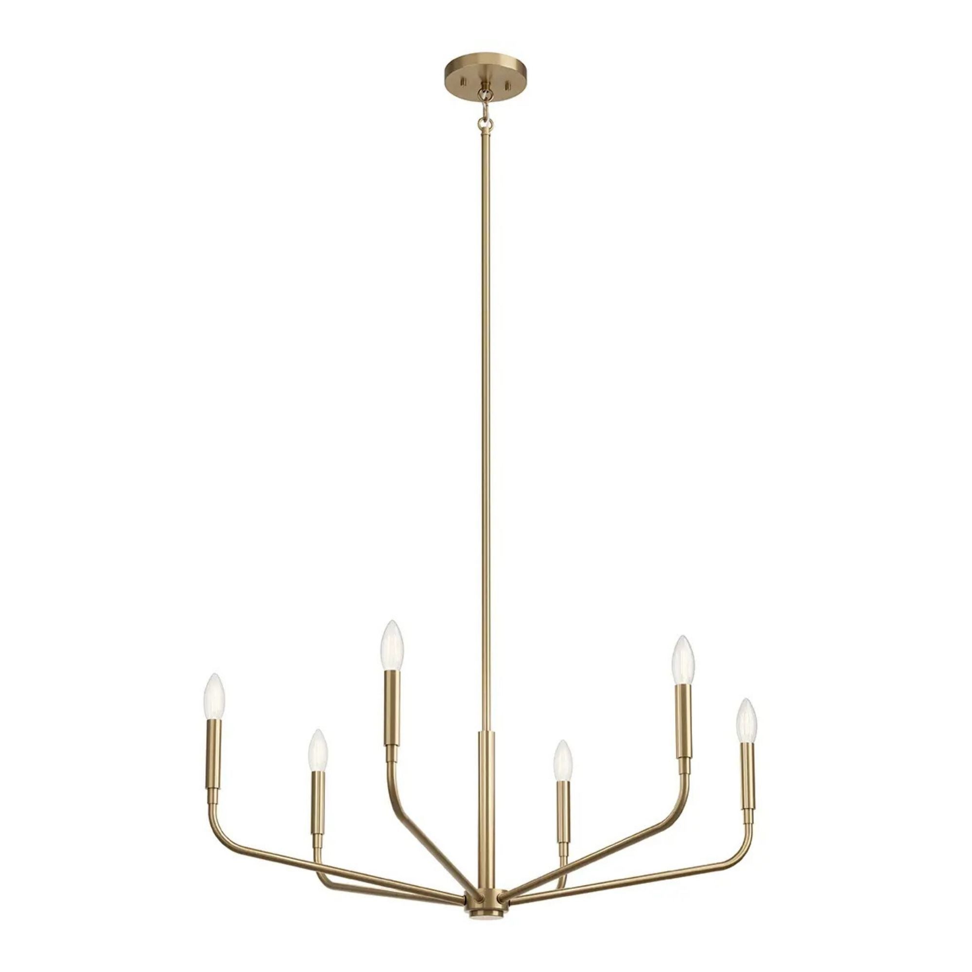 Madden 32" 6-Light Chandelier, Champagne Bronze Finish