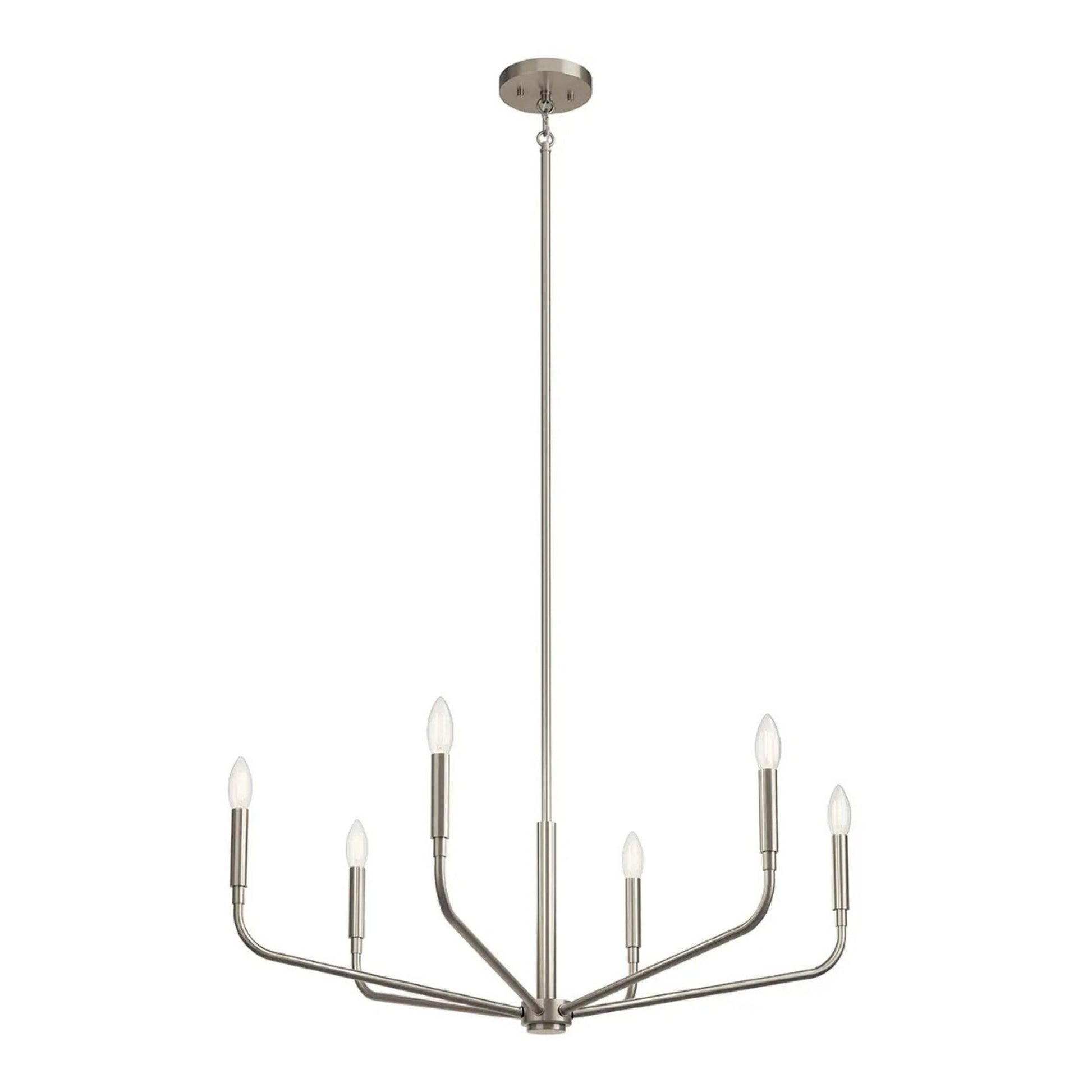 Kichler Lighting - Madden 32" 6-Light Chandelier, Brushed Nickel Finish | Bees Lighting