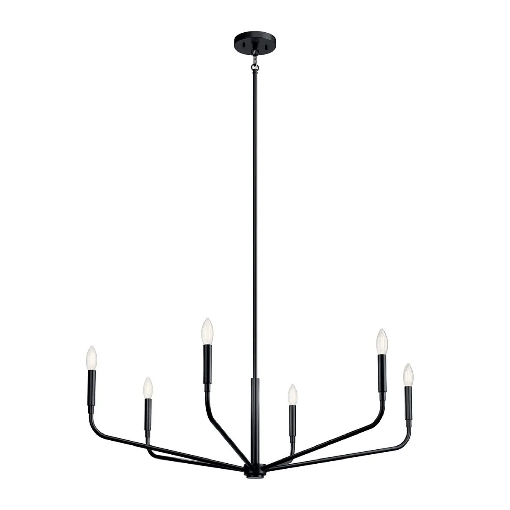 Kichler Lighting - Madden 38" 6-Light Chandelier, Black Finish | Bees Lighting