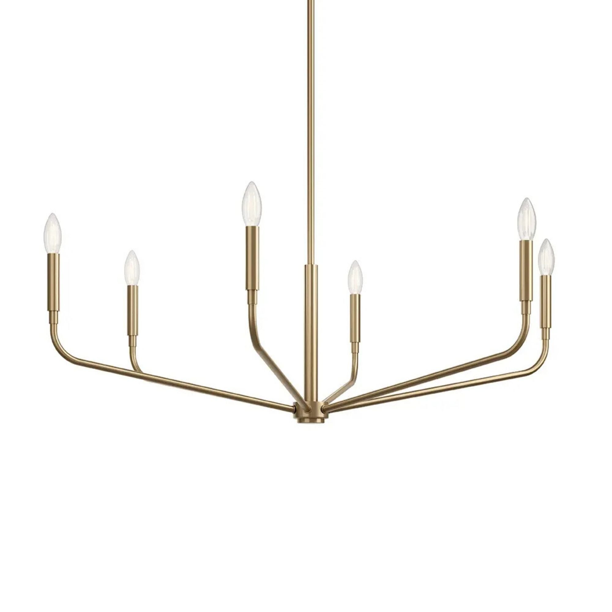Madden 38" 6-Light Chandelier, Champagne Bronze Finish