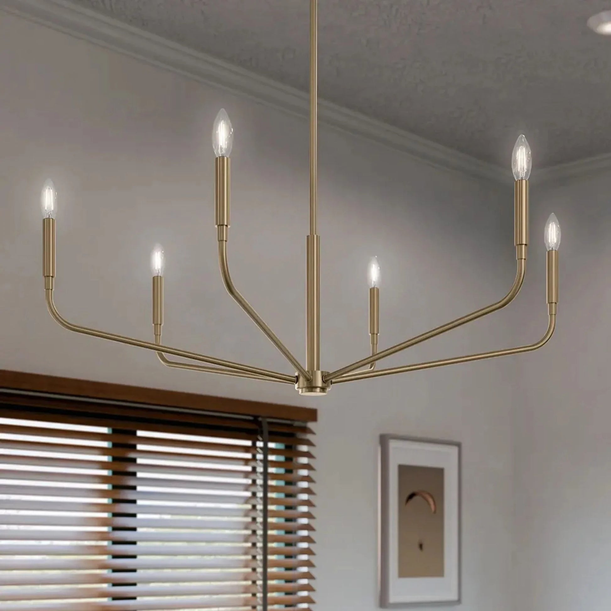 Kichler Lighting - Madden 38" 6-Light Chandelier, Champagne Bronze Finish | Bees Lighting