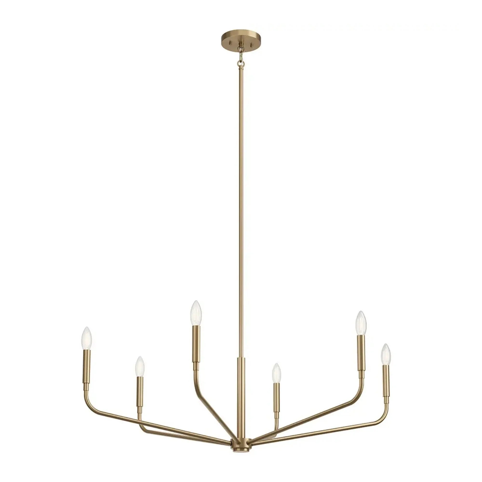 Kichler Lighting - Madden 38" 6-Light Chandelier, Champagne Bronze Finish | Bees Lighting