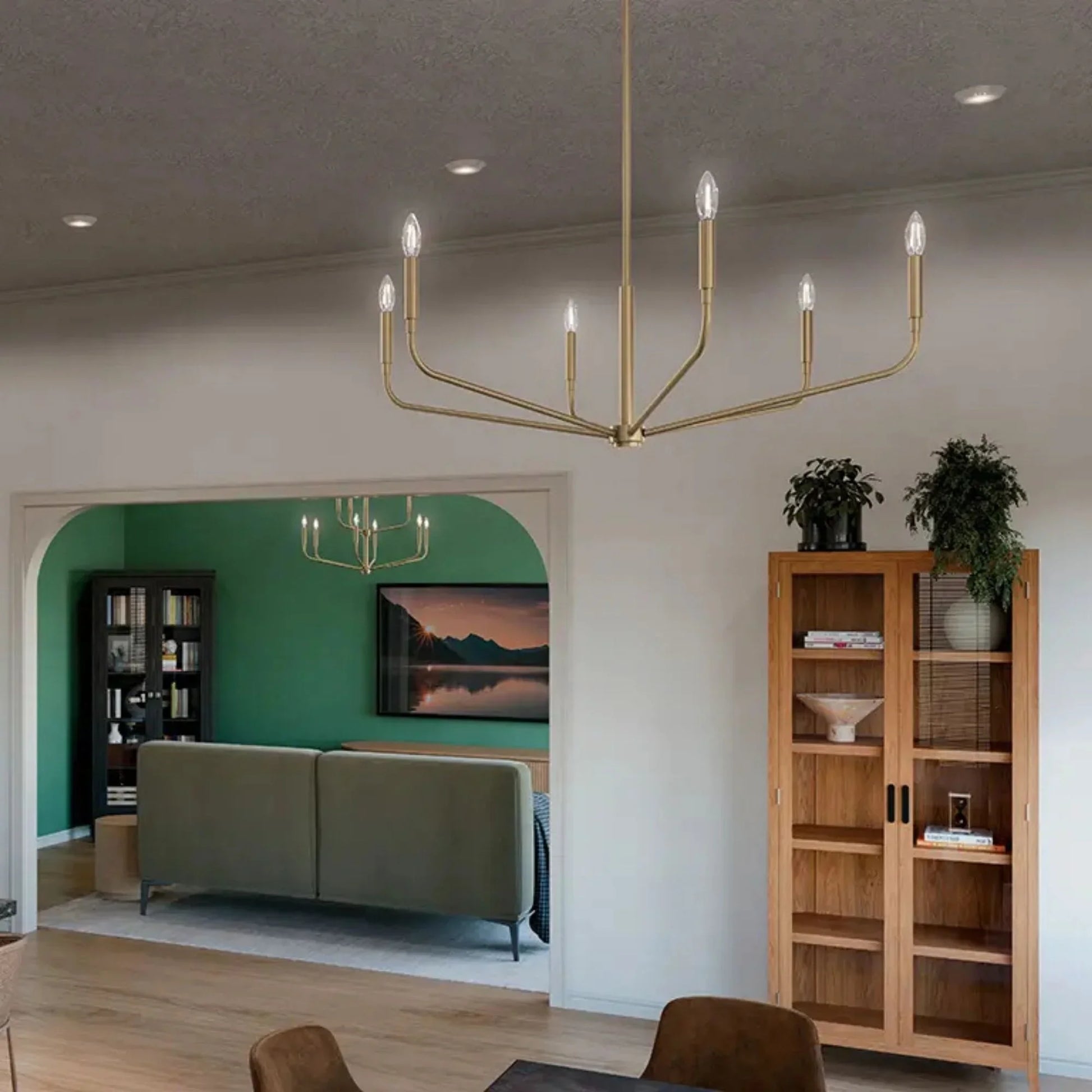 Kichler Lighting - Madden 38" 6-Light Chandelier, Champagne Bronze Finish | Bees Lighting