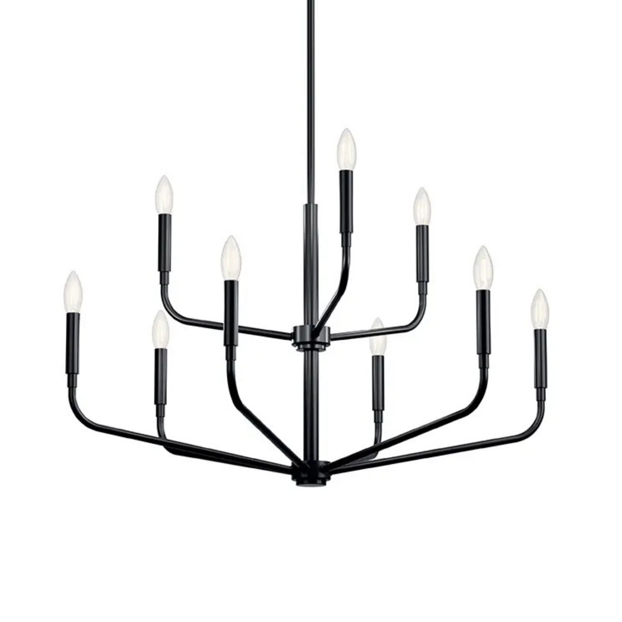 Madden 32" 9-Light Chandelier, Black Finish