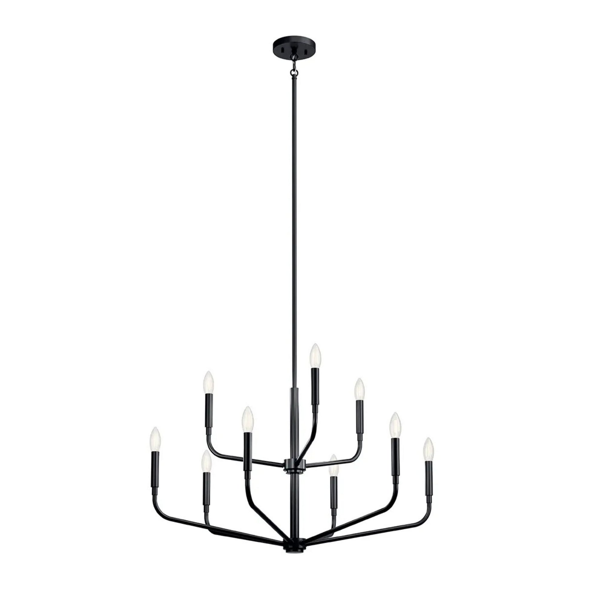 Kichler Lighting - Madden 32" 9-Light Chandelier, Black Finish | Bees Lighting