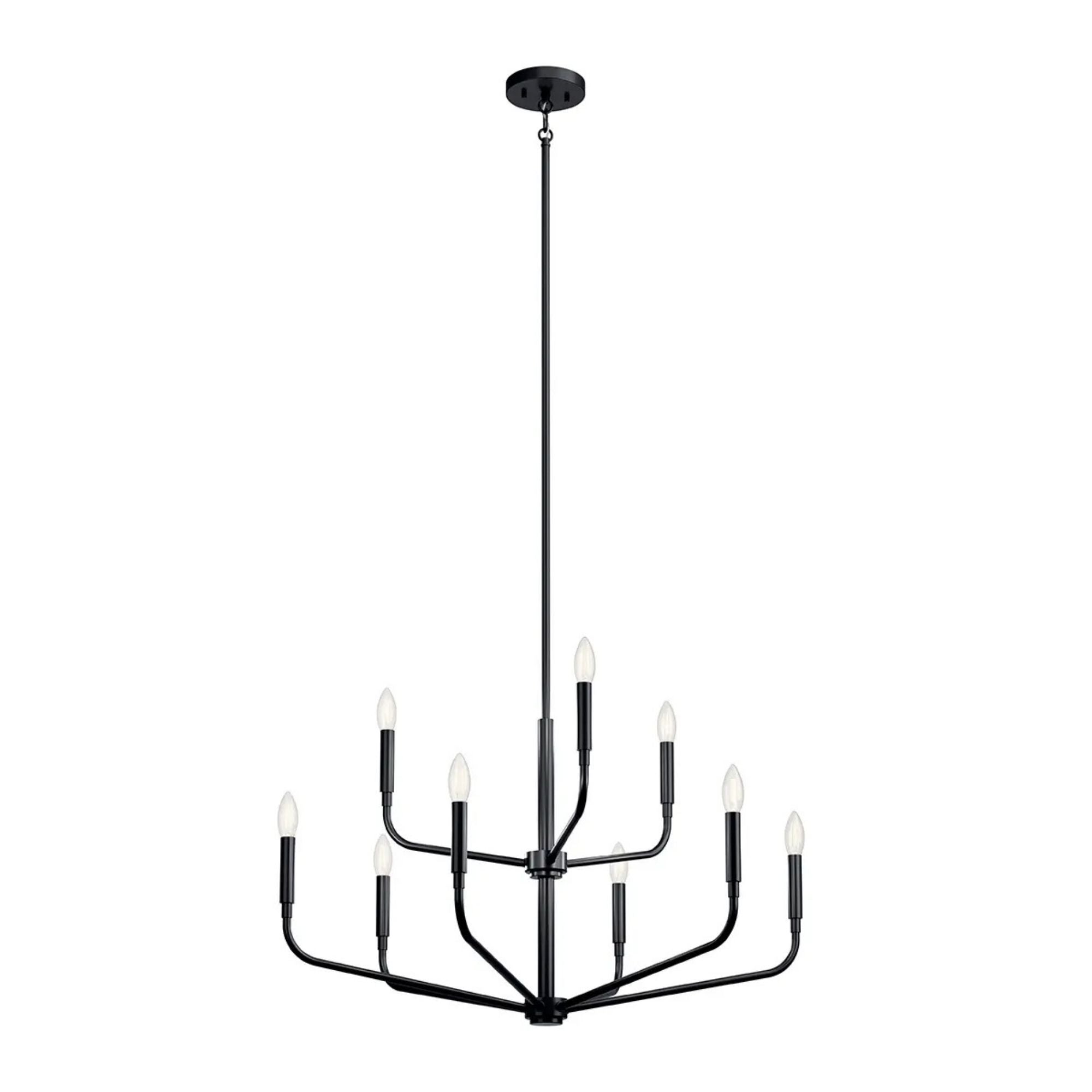 Kichler Lighting - Madden 32" 9-Light Chandelier, Black Finish | Bees Lighting