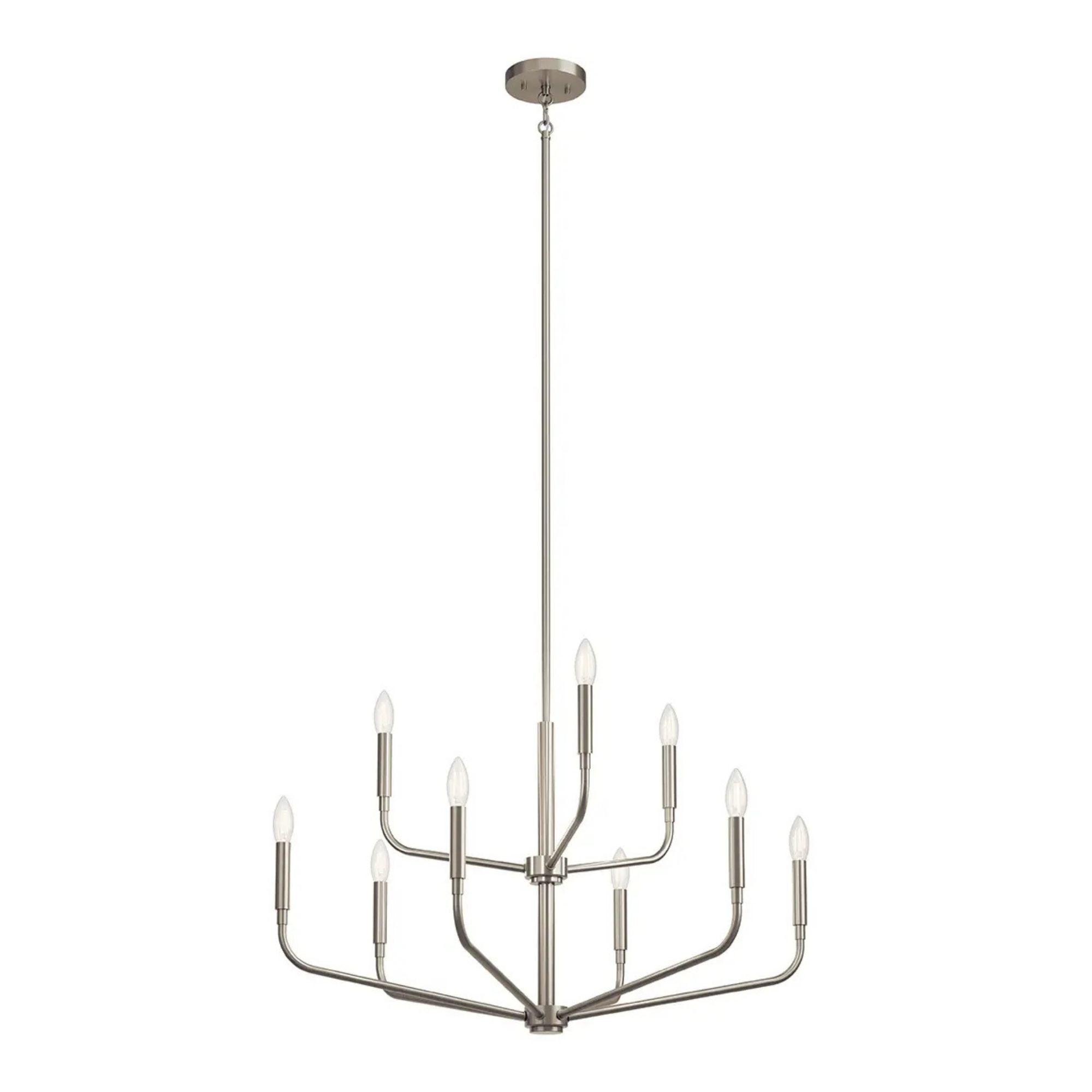 Kichler Lighting - Madden 32" 9-Light Chandelier, Brushed Nickel Finish | Bees Lighting