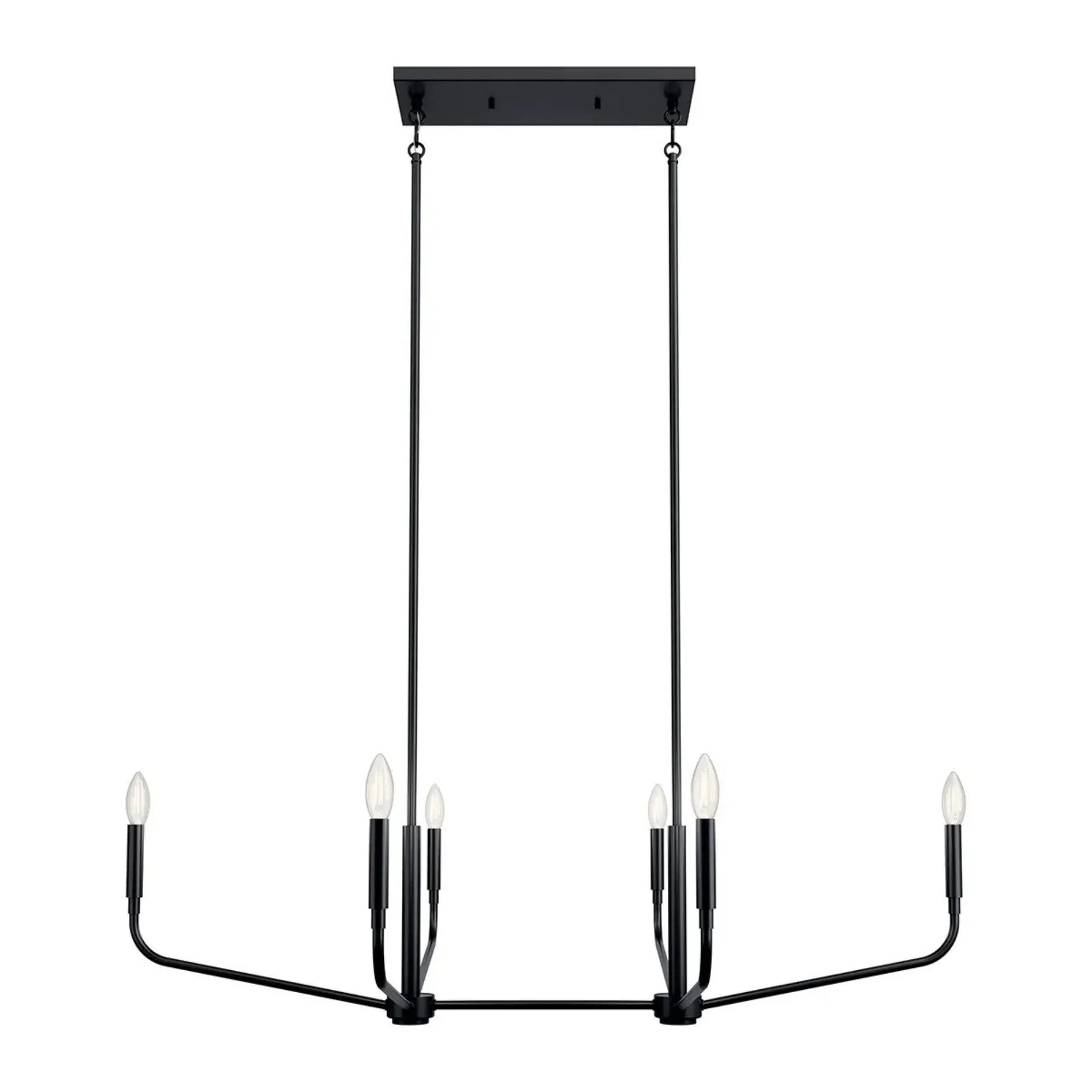 Kichler Lighting - Madden 45" 6-Light Linear Chandelier, Black Finish | Bees Lighting