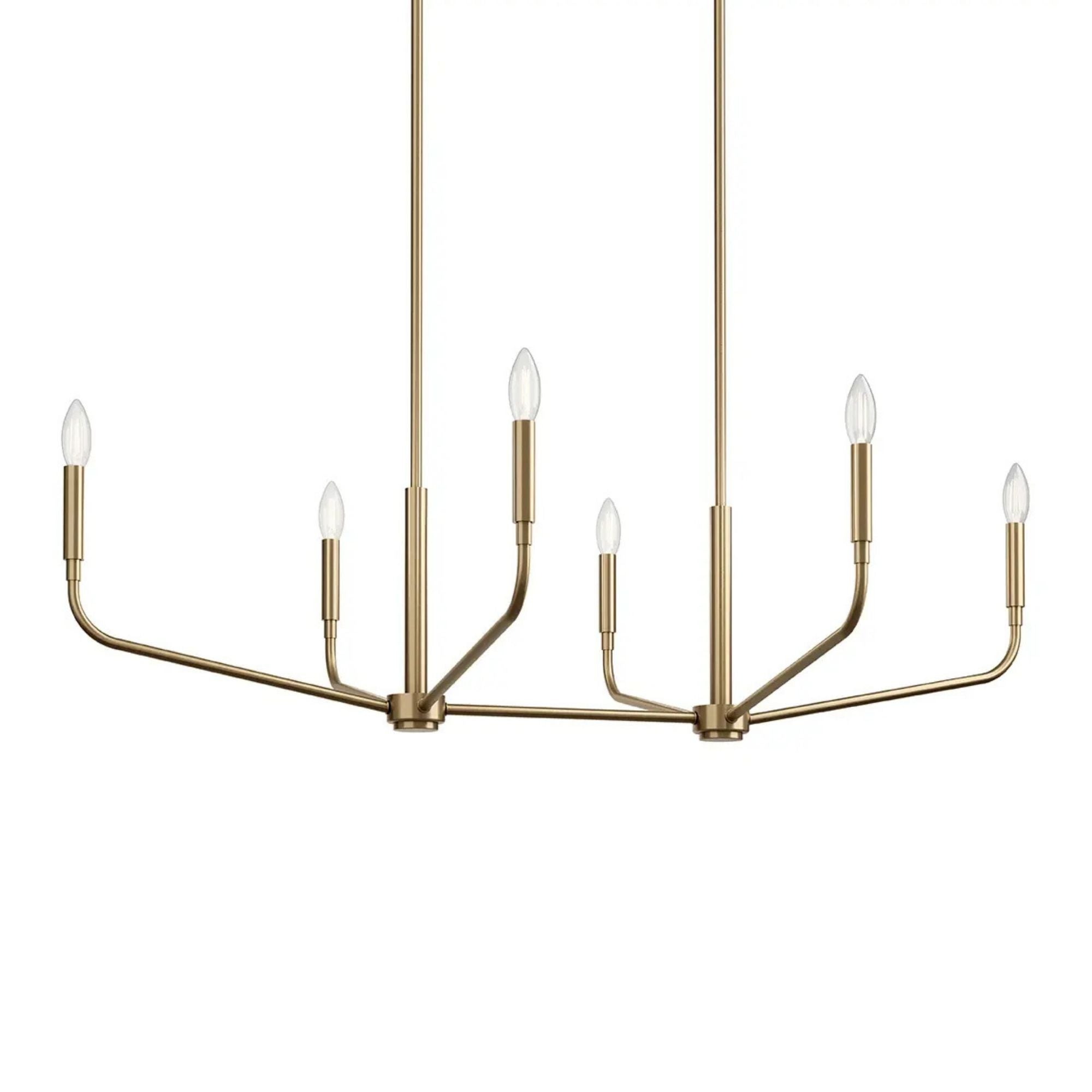 Madden 45" 6-Light Linear Chandelier, Champagne Bronze Finish