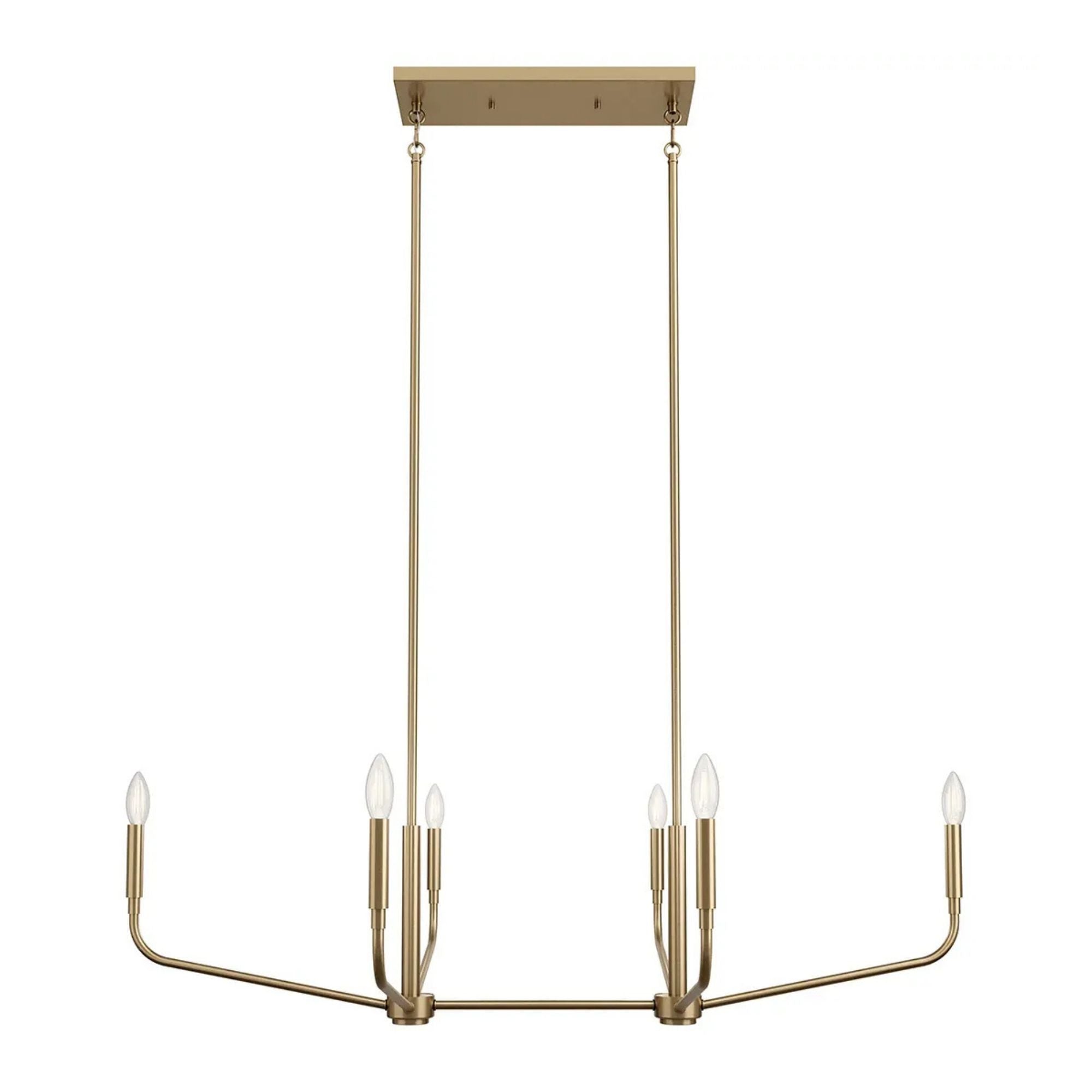 Madden 45" 6-Light Linear Chandelier, Champagne Bronze Finish