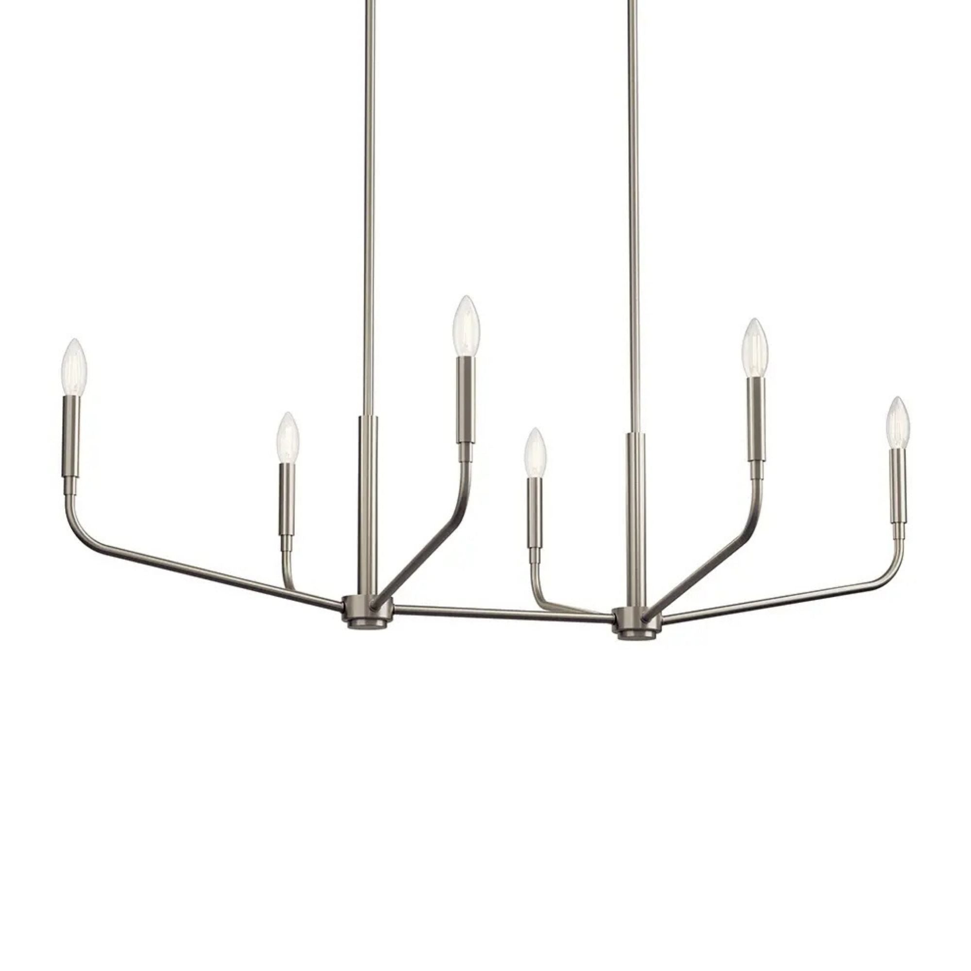Madden 45" 6-Light Linear Chandelier, Brushed Nickel Finish