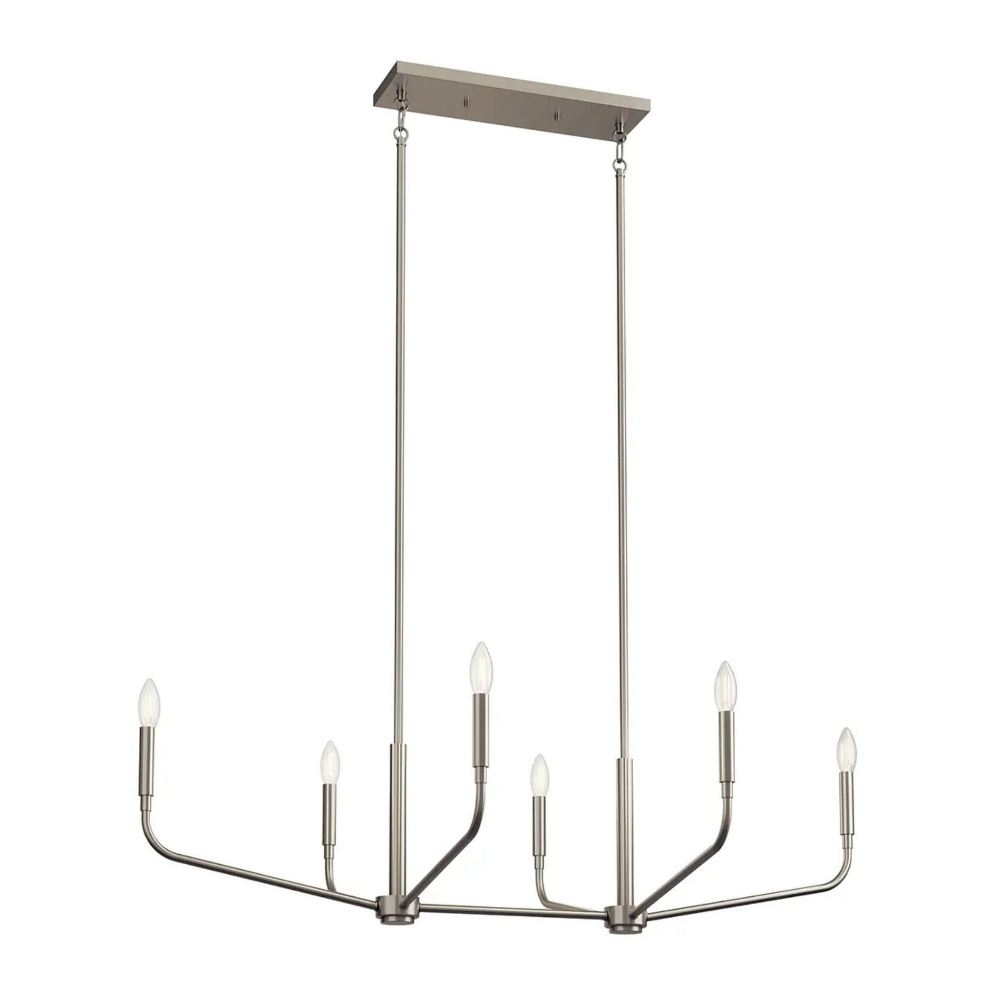 Kichler Lighting - Madden 45" 6-Light Linear Chandelier, Brushed Nickel Finish | Bees Lighting