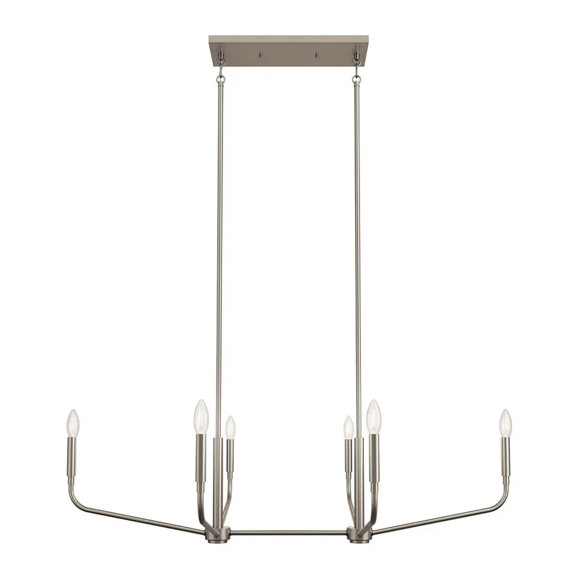 Kichler Lighting - Madden 45" 6-Light Linear Chandelier, Brushed Nickel Finish | Bees Lighting