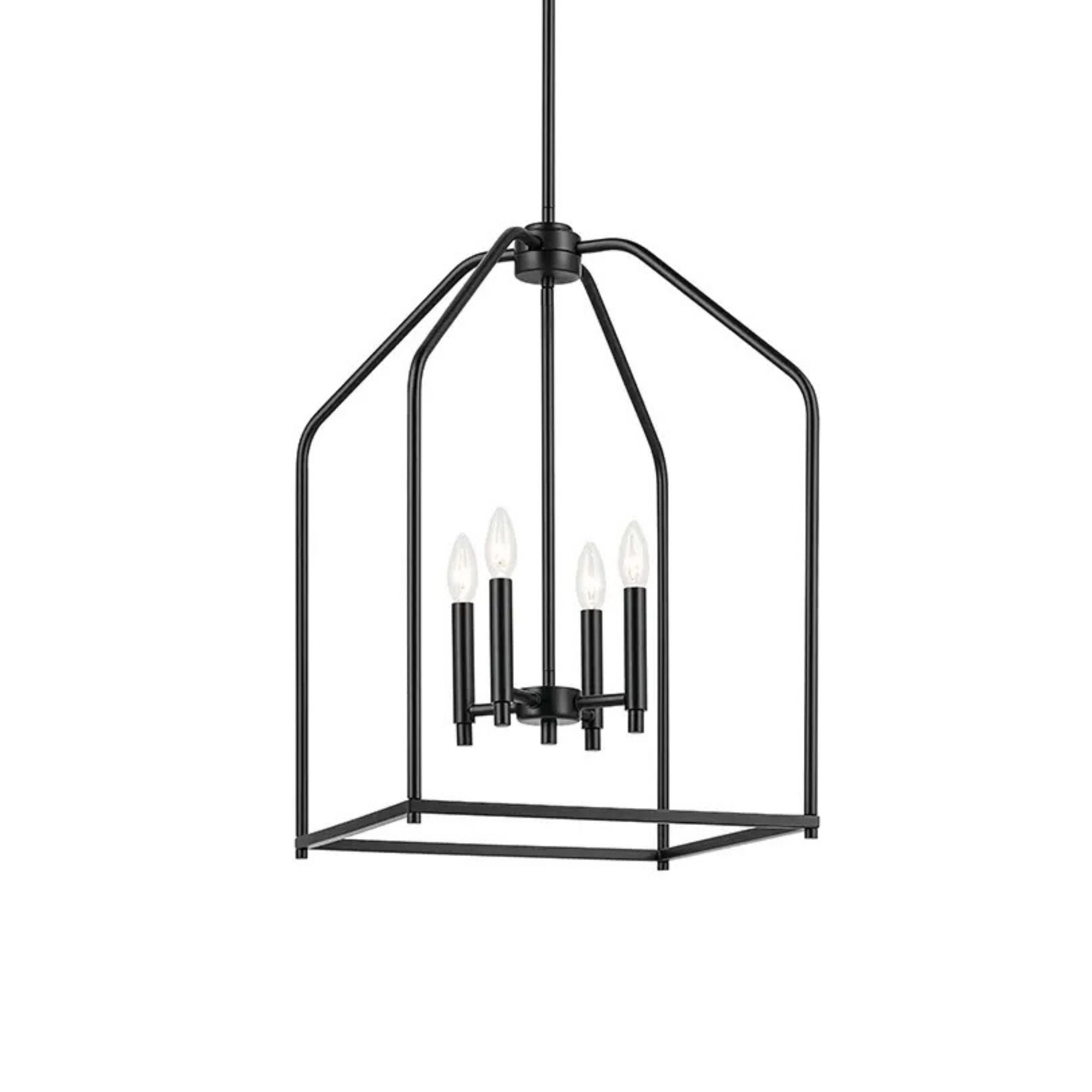 Madden 25" 4-Light Foyer Pendant, Black Finish