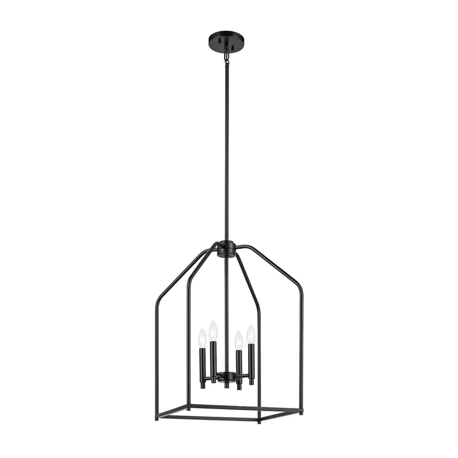 Kichler Lighting - Madden 25" 4-Light Foyer Pendant, Black Finish | Bees Lighting