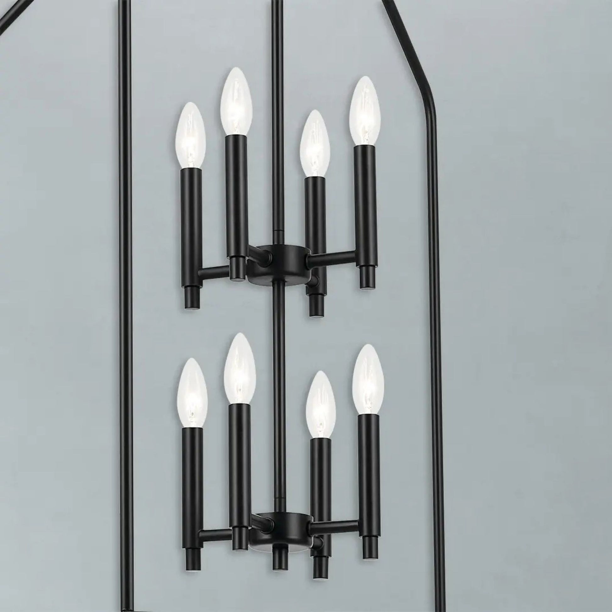 Kichler Lighting - Madden 36" 8-Light Foyer Pendant, Black Finish | Bees Lighting