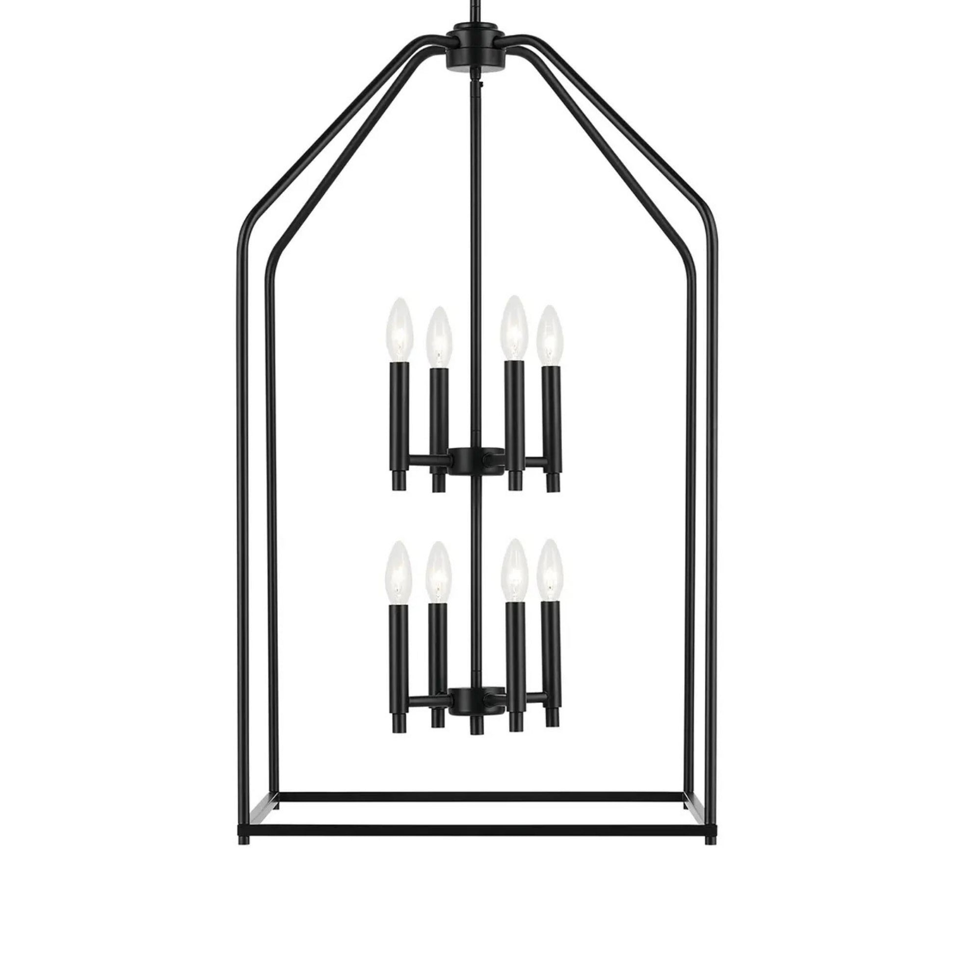 Kichler Lighting - Madden 36" 8-Light Foyer Pendant, Black Finish | Bees Lighting