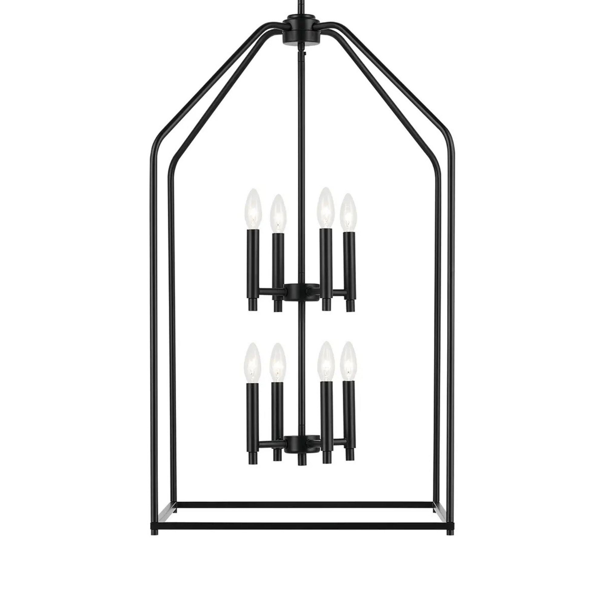 Kichler Lighting - Madden 36" 8-Light Foyer Pendant, Black Finish | Bees Lighting