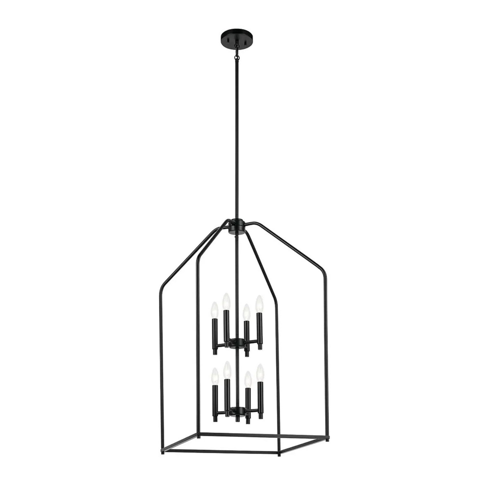 Kichler Lighting - Madden 36" 8-Light Foyer Pendant, Black Finish | Bees Lighting
