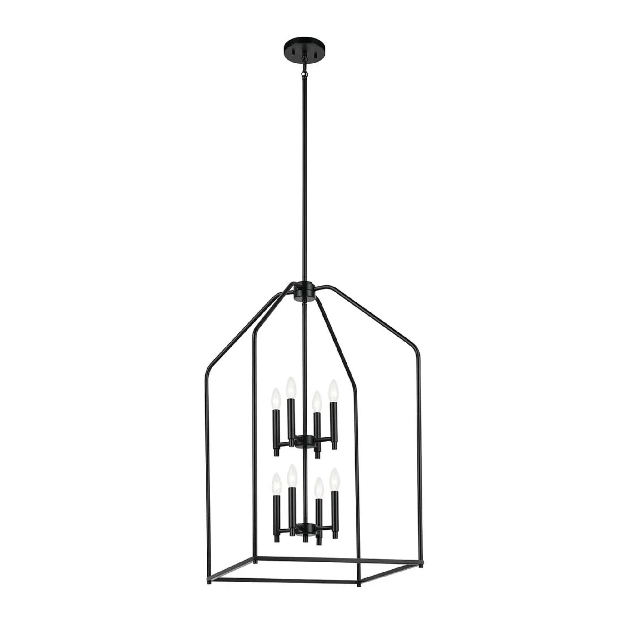 Kichler Lighting - Madden 36" 8-Light Foyer Pendant, Black Finish | Bees Lighting