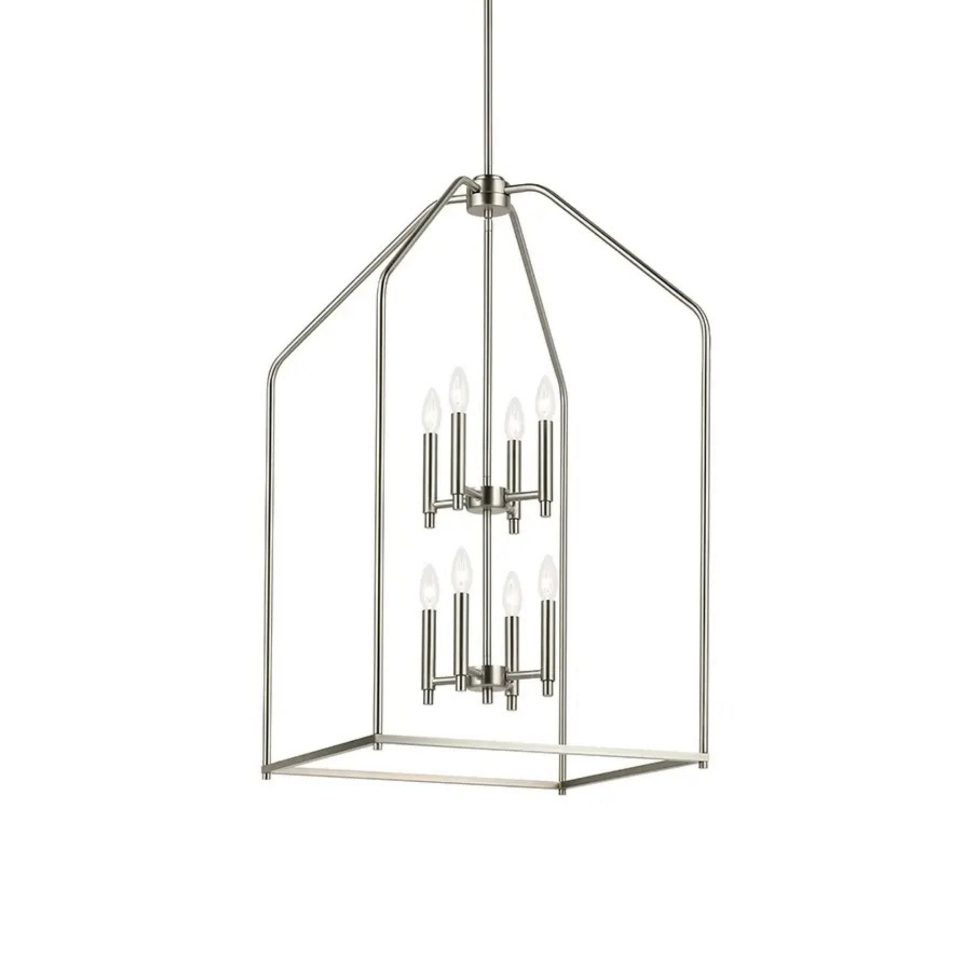 Madden 36" 8-Light Foyer Pendant, Brushed Nickel Finish