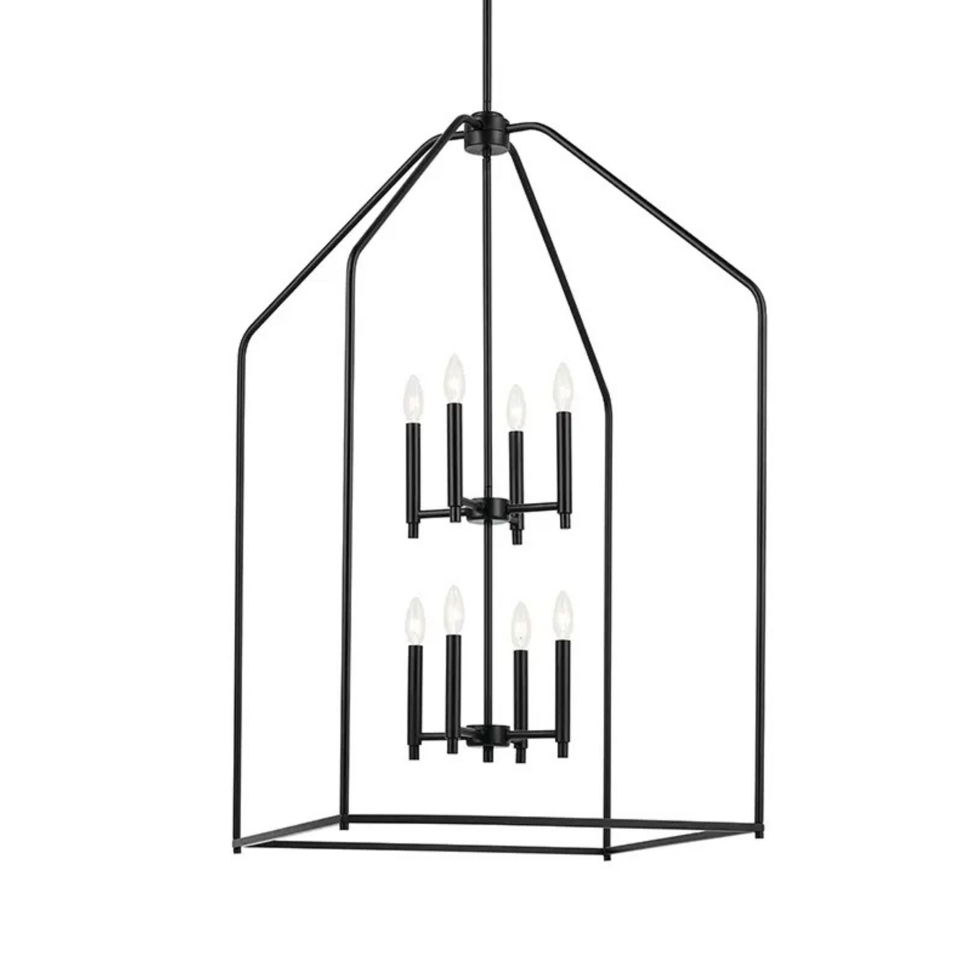 Madden 43" 8-Light Foyer Pendant, Black Finish