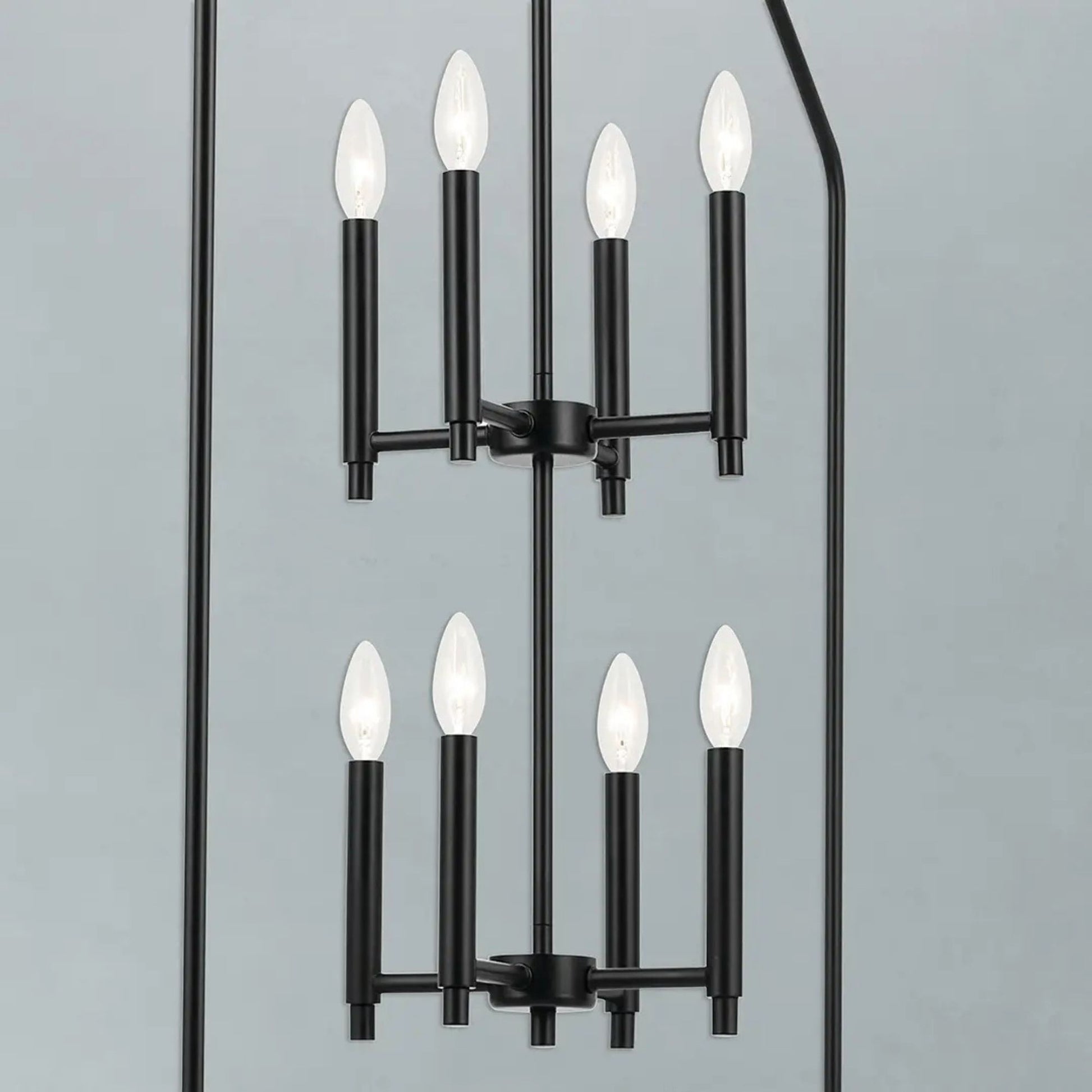 Kichler Lighting - Madden 43" 8-Light Foyer Pendant, Black Finish | Bees Lighting
