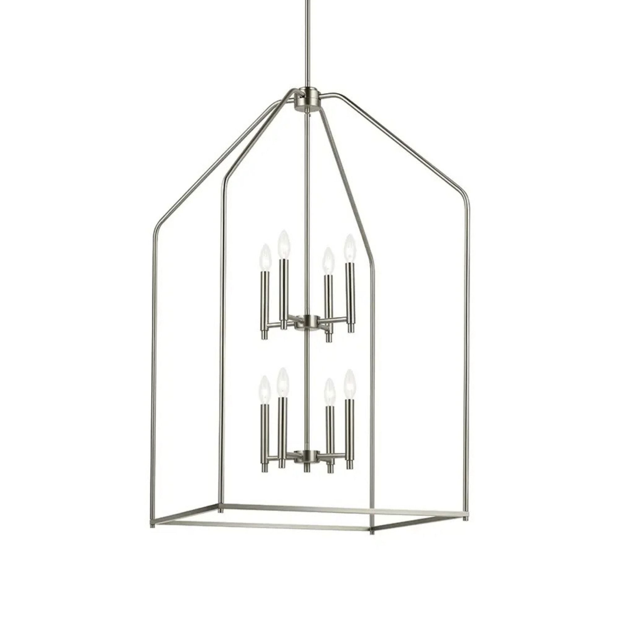 Madden 43" 8-Light Foyer Pendant, Brushed Nickel Finish
