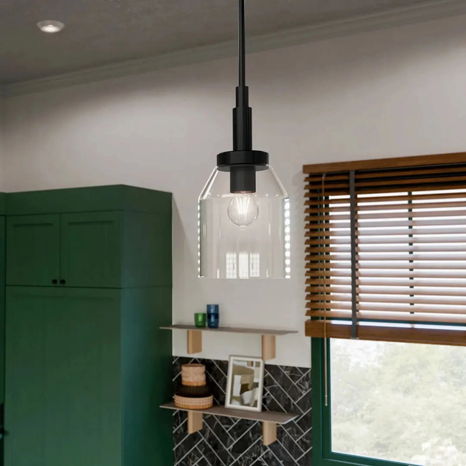 Kichler Lighting - Madden 15" Mini Pendant, Black Finish | Bees Lighting