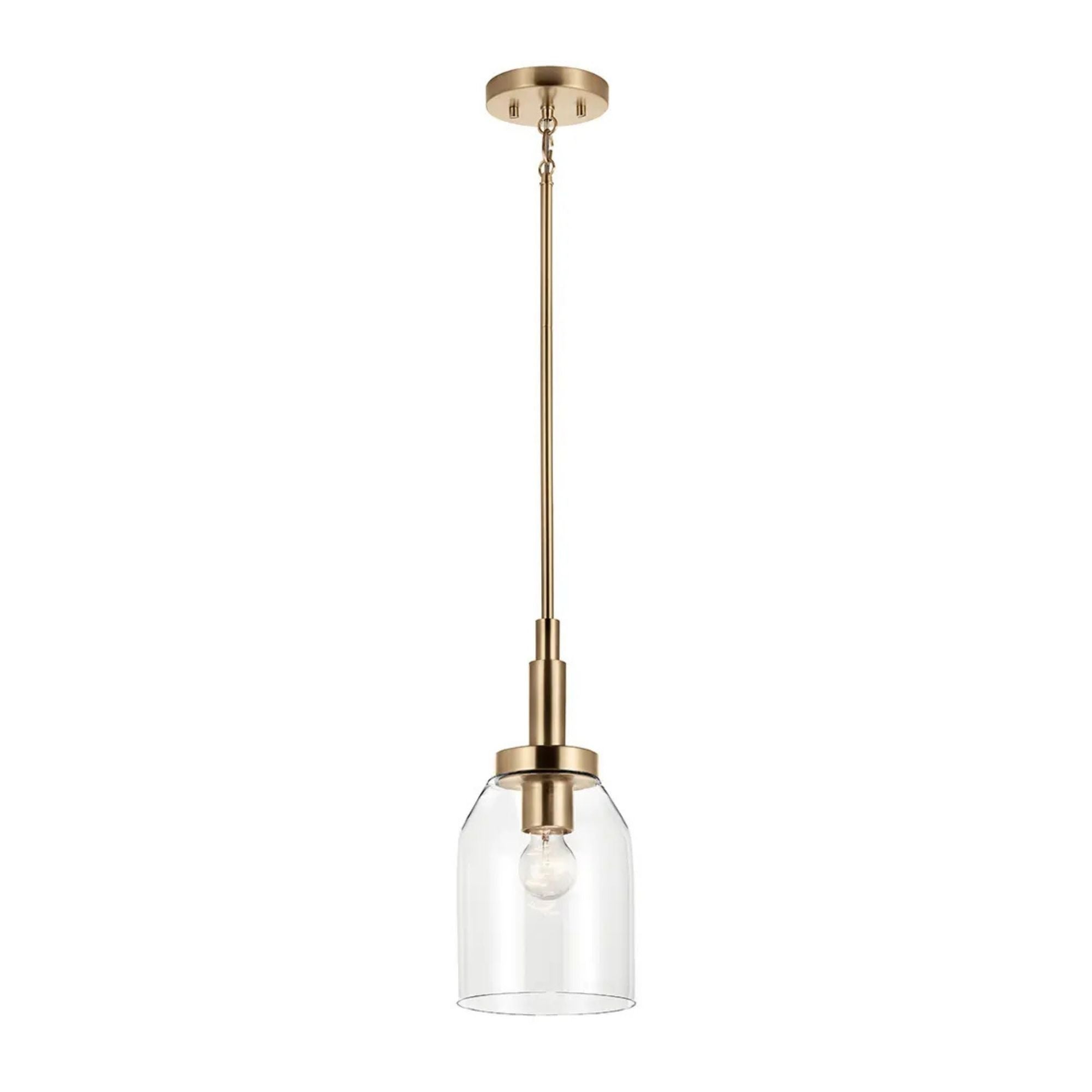 Kichler Lighting - Madden 15" Mini Pendant, Champagne Bronze Finish | Bees Lighting