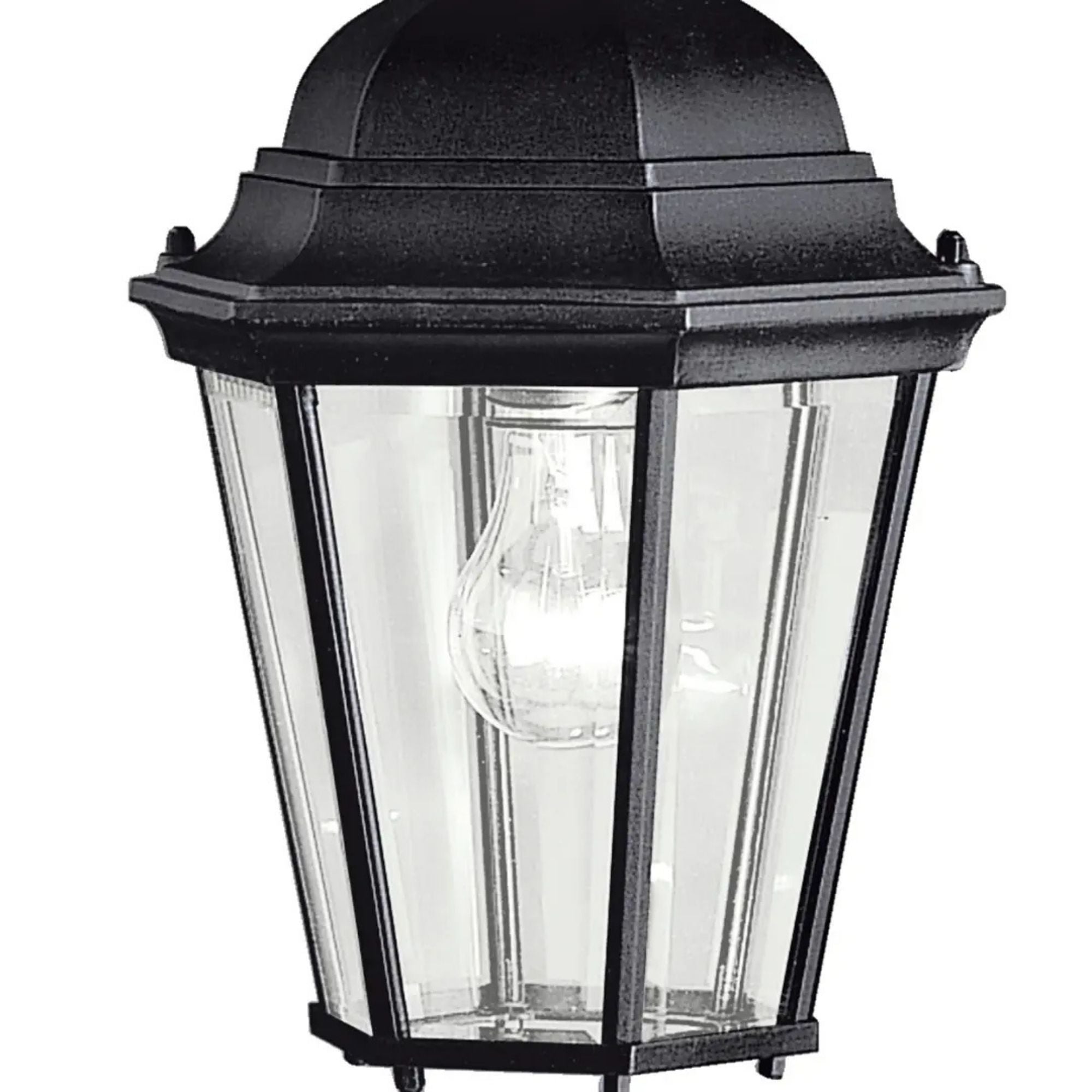 Kichler Madison 13.5 in. Outdoor Hanging Light, Black with Clear Beveled Glass