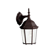 Kichler Madison 14.5 in. Outdoor Sconce, Tannery Bronze with Clear Beveled Glass