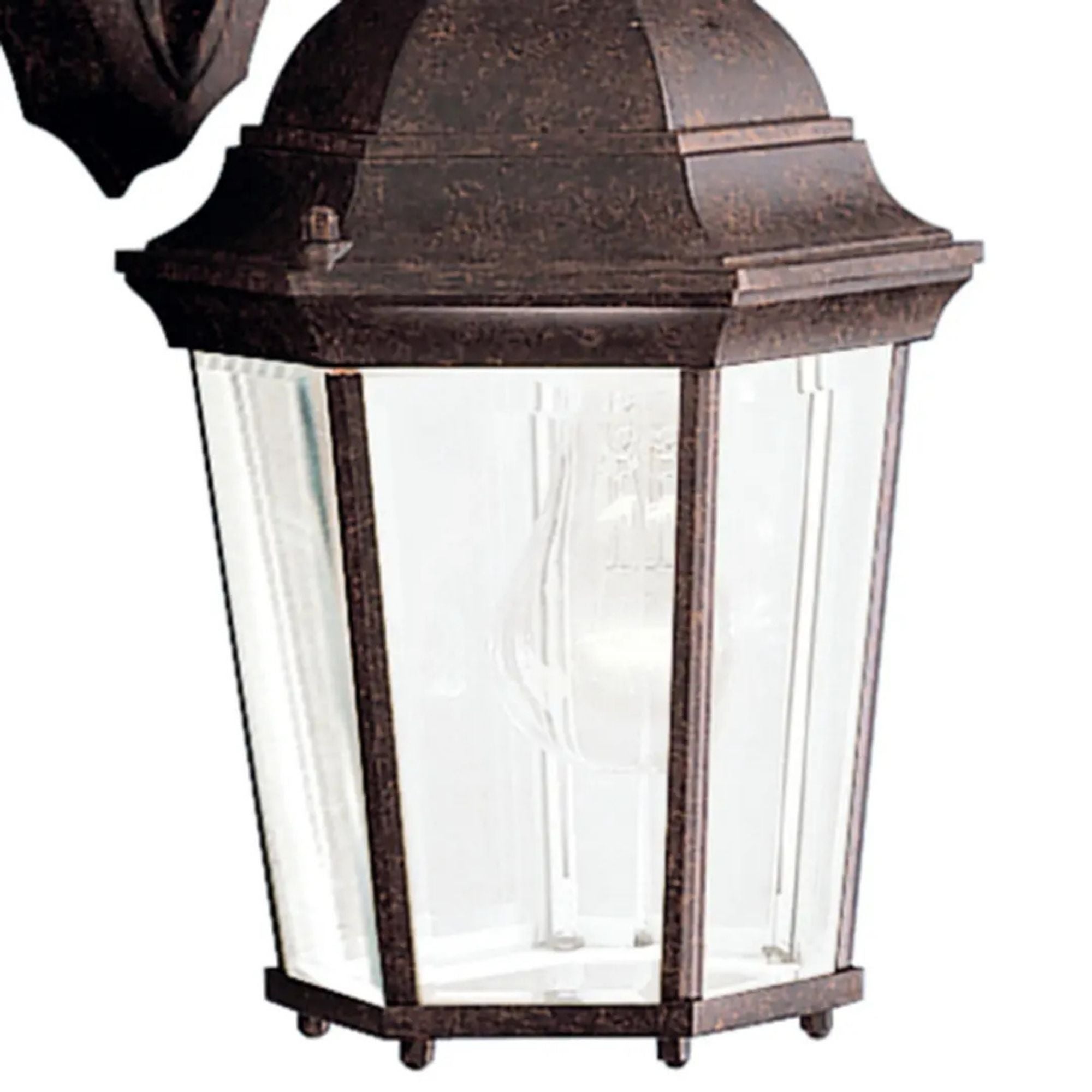 Kichler Madison 14.5 in. Outdoor Sconce, Tannery Bronze with Clear Beveled Glass