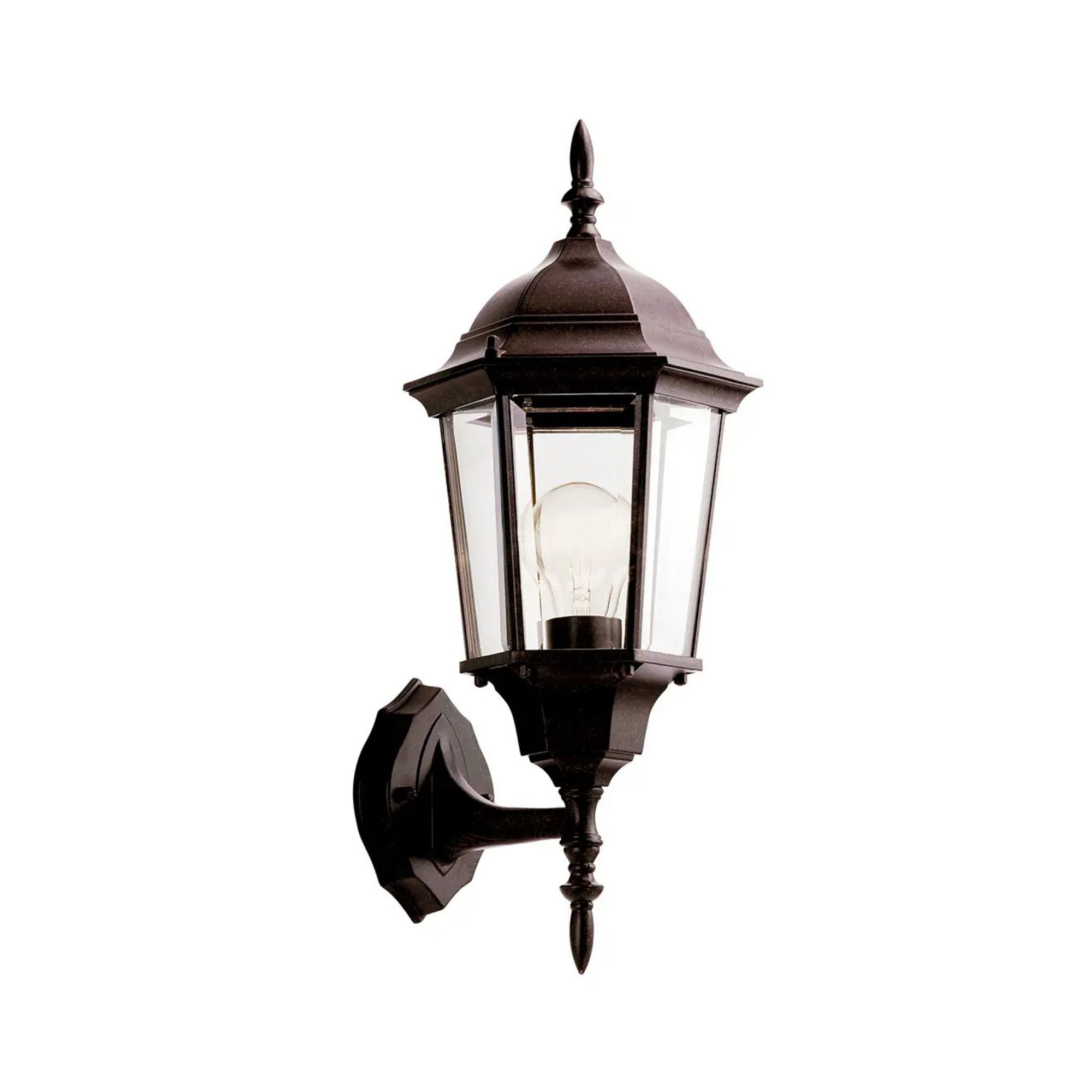 Kichler Madison 20 in. Outdoor Wall Sconce, Tannery Bronze with Clear Beveled Glass