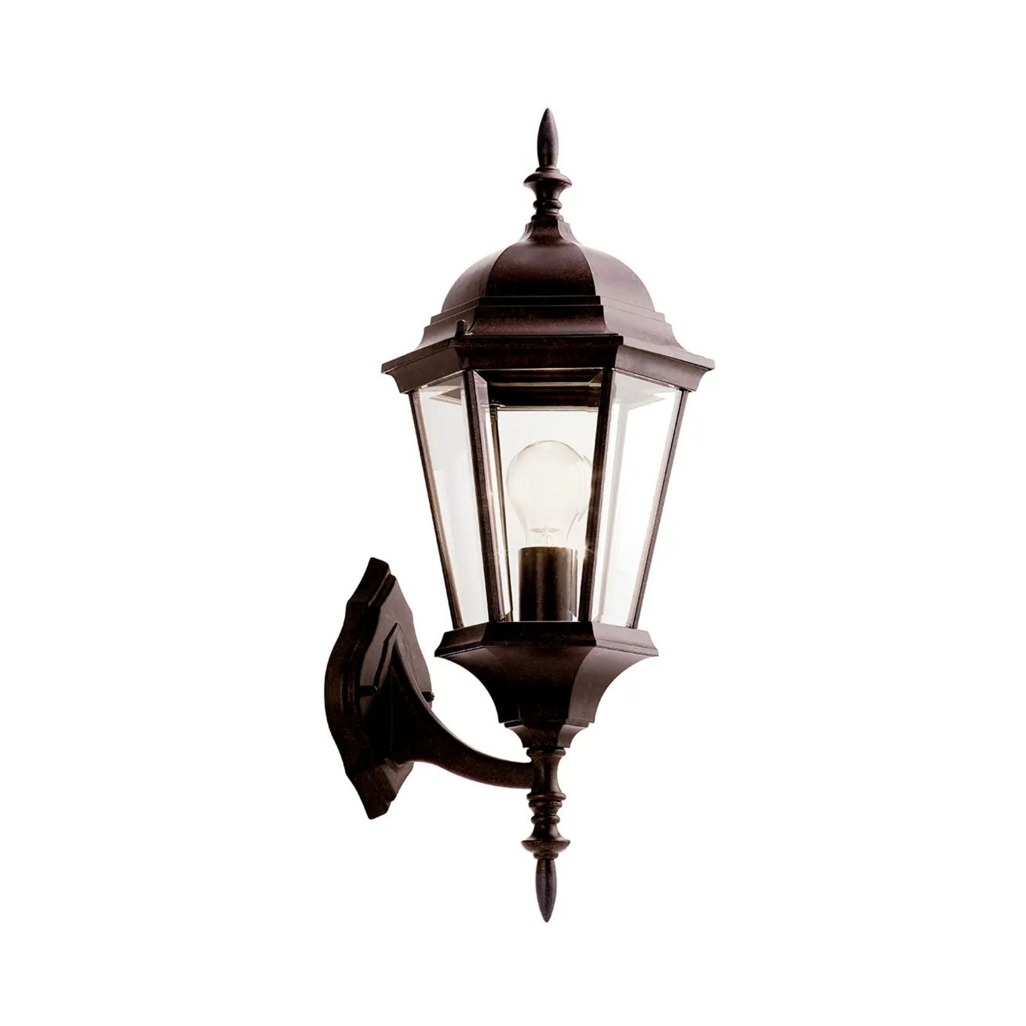 Kichler Madison 23 in. Outdoor Sconce, Tannery Bronze with Clear Beveled Glass