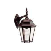Kichler Madison 17 in. Outdoor Wall Sconce, Tannery Bronze with Clear Beveled Glass
