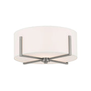 Malen 16" 2-Light Flush Mount, Classic Pewter Finish
