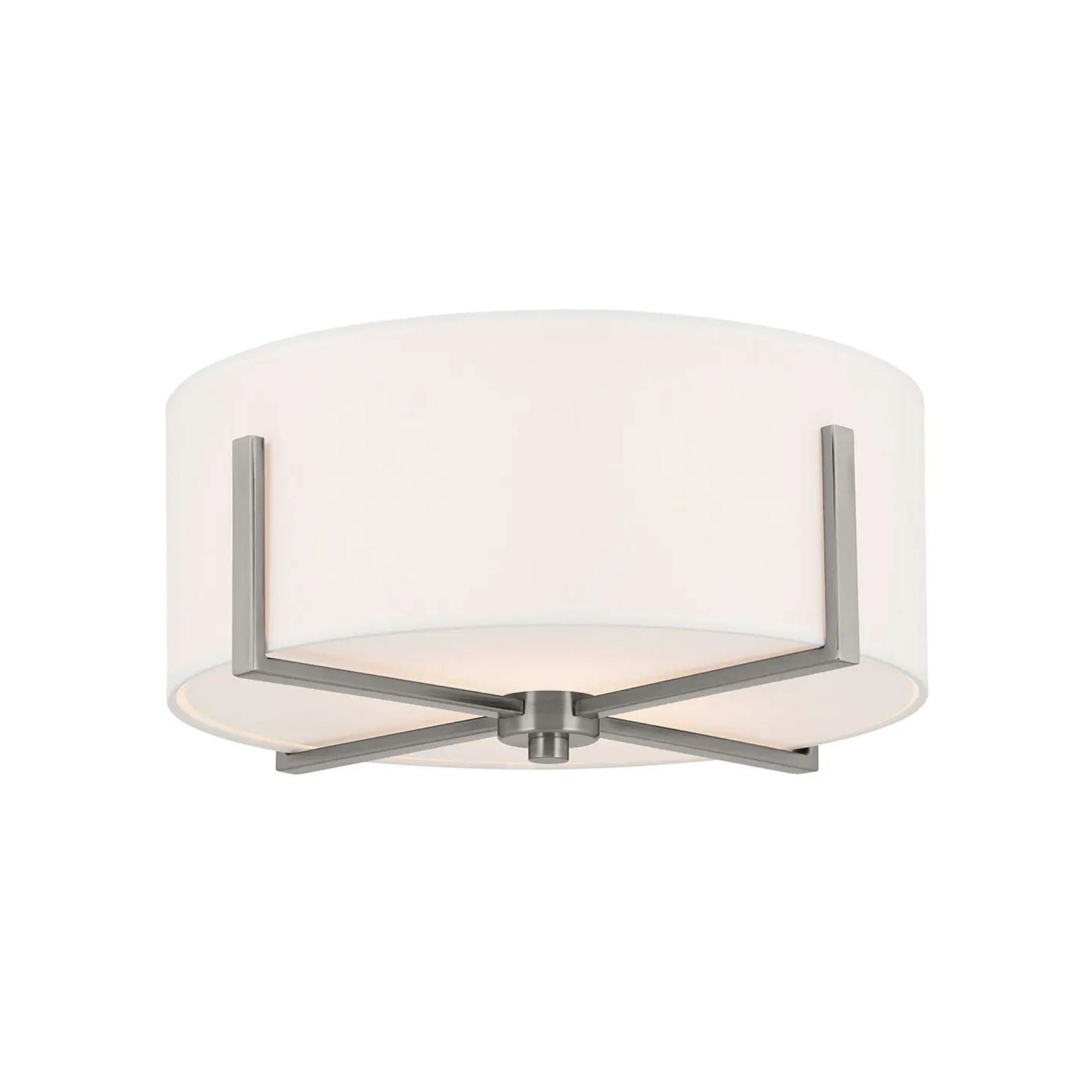 Malen 16" 2-Light Flush Mount, Classic Pewter Finish